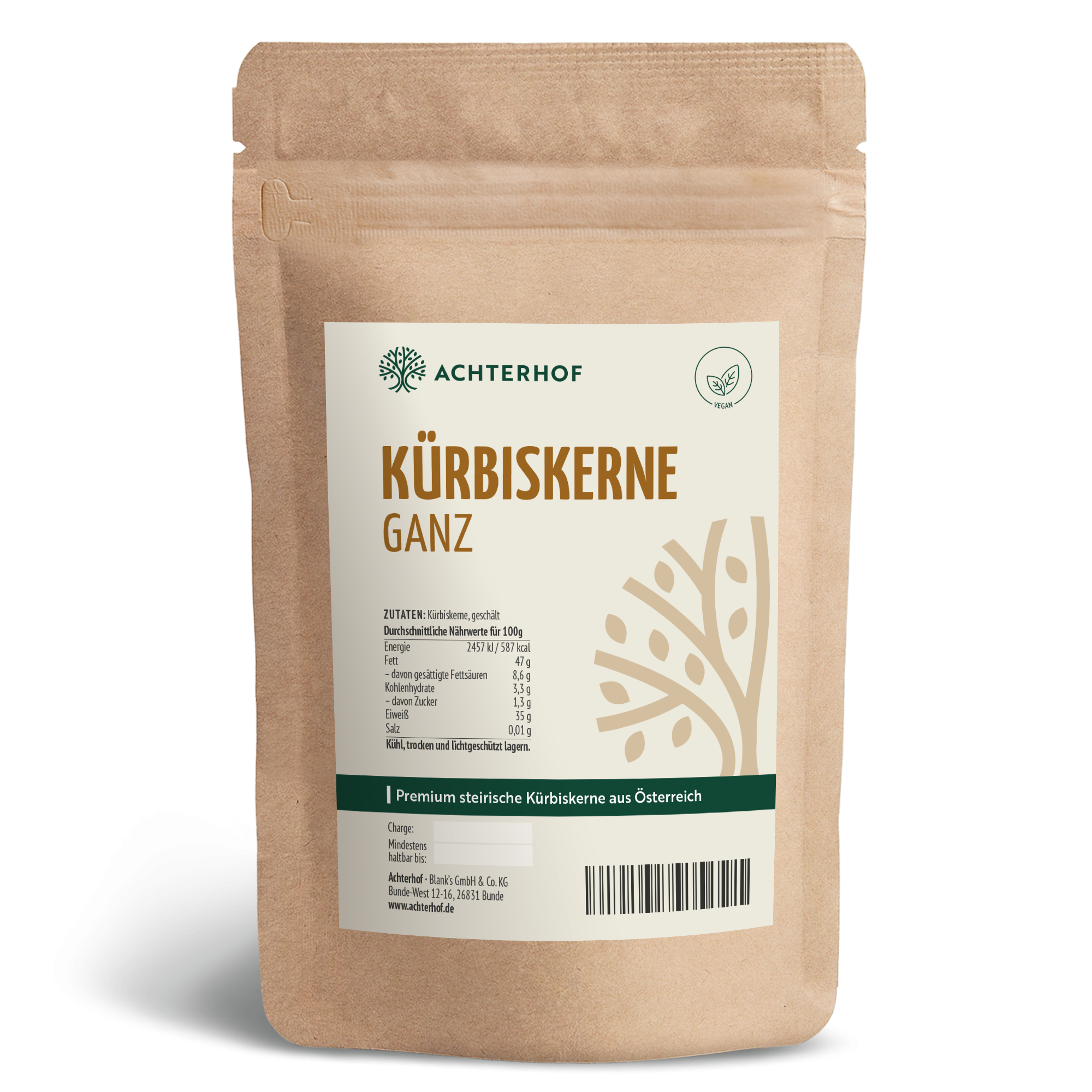 Premium steirische Kürbiskerne geschält (1000g)