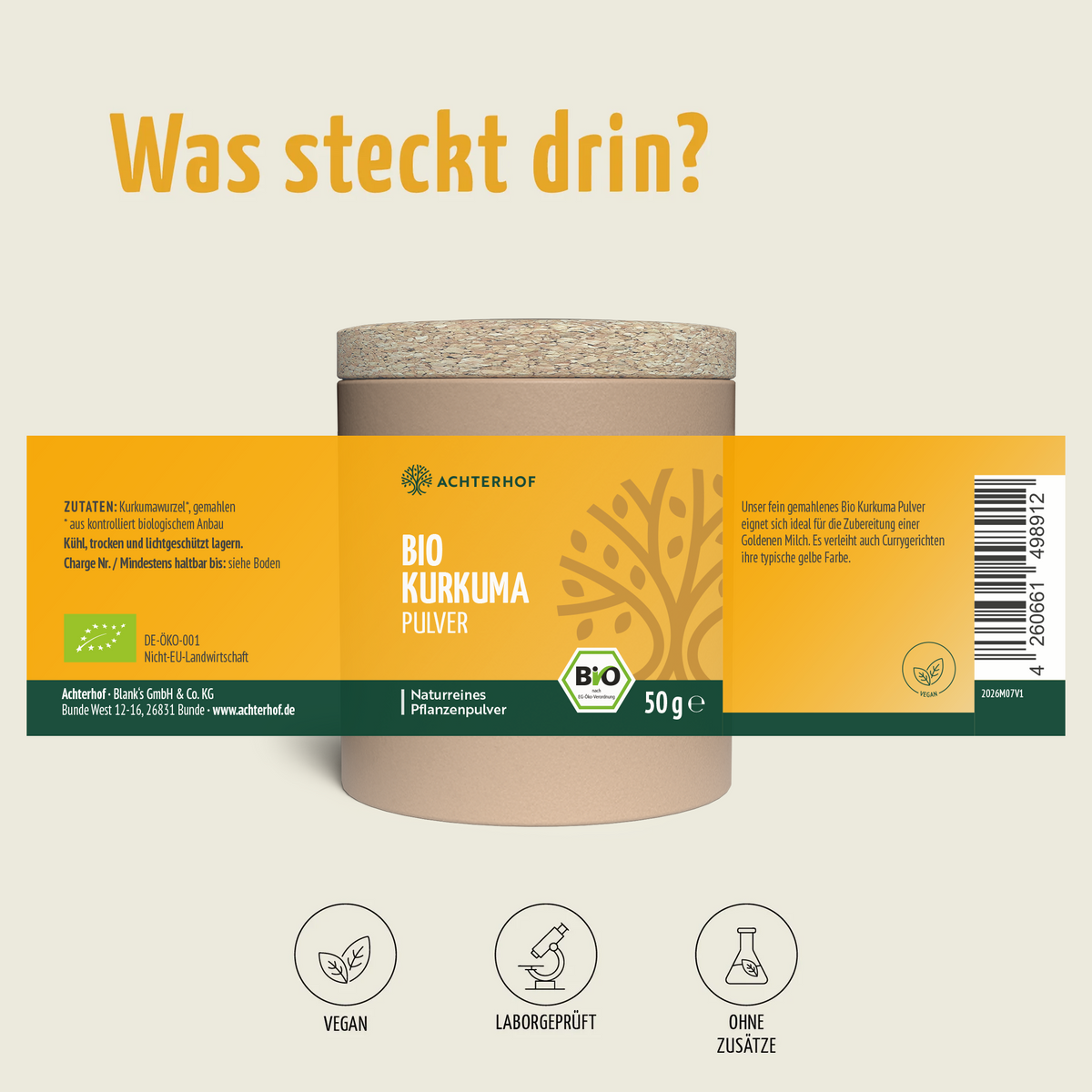 Bio Kurkuma Pulver (50g)