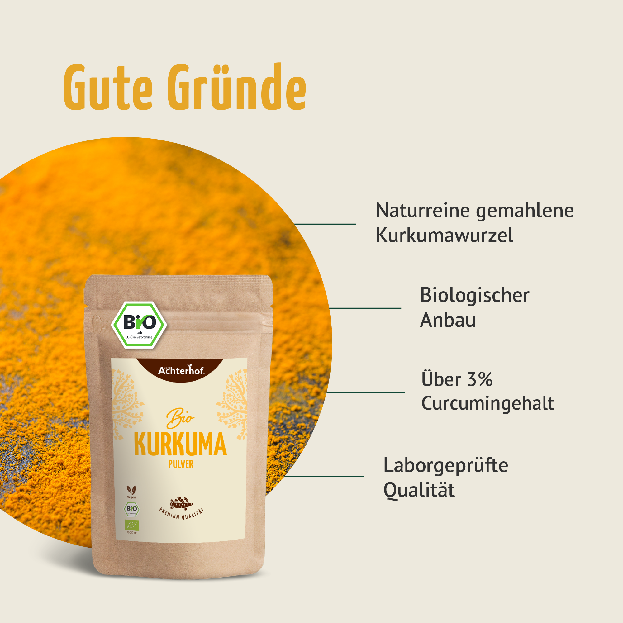 Bio Kurkuma Pulver (500g)