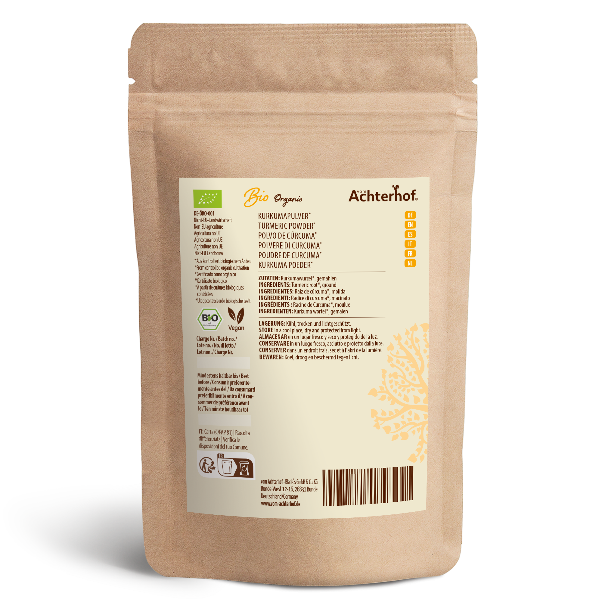 Bio Kurkuma Pulver (250g)