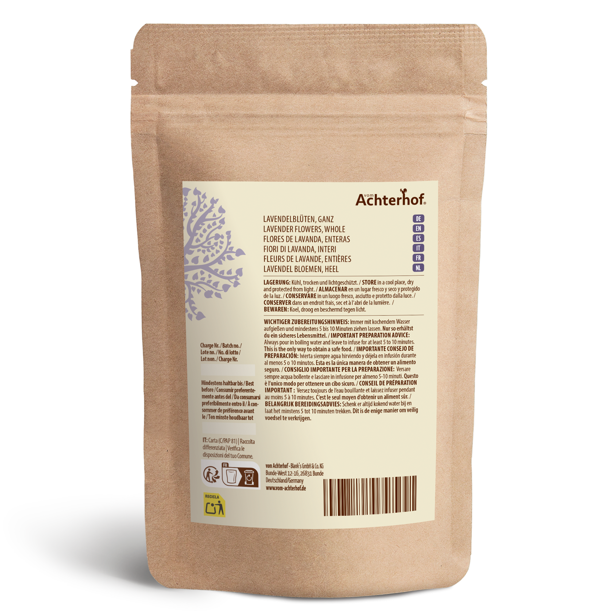 Lavendelblüten ganz (1000g)