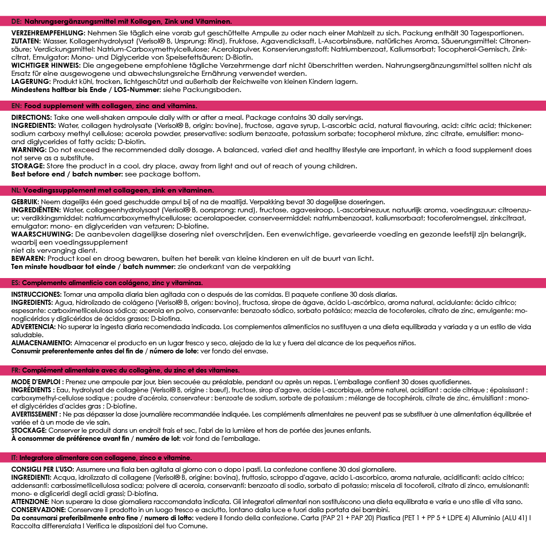 Kollagen Liquid 2-Monatspackung (2x30x25ml Trinkfläschchen)
