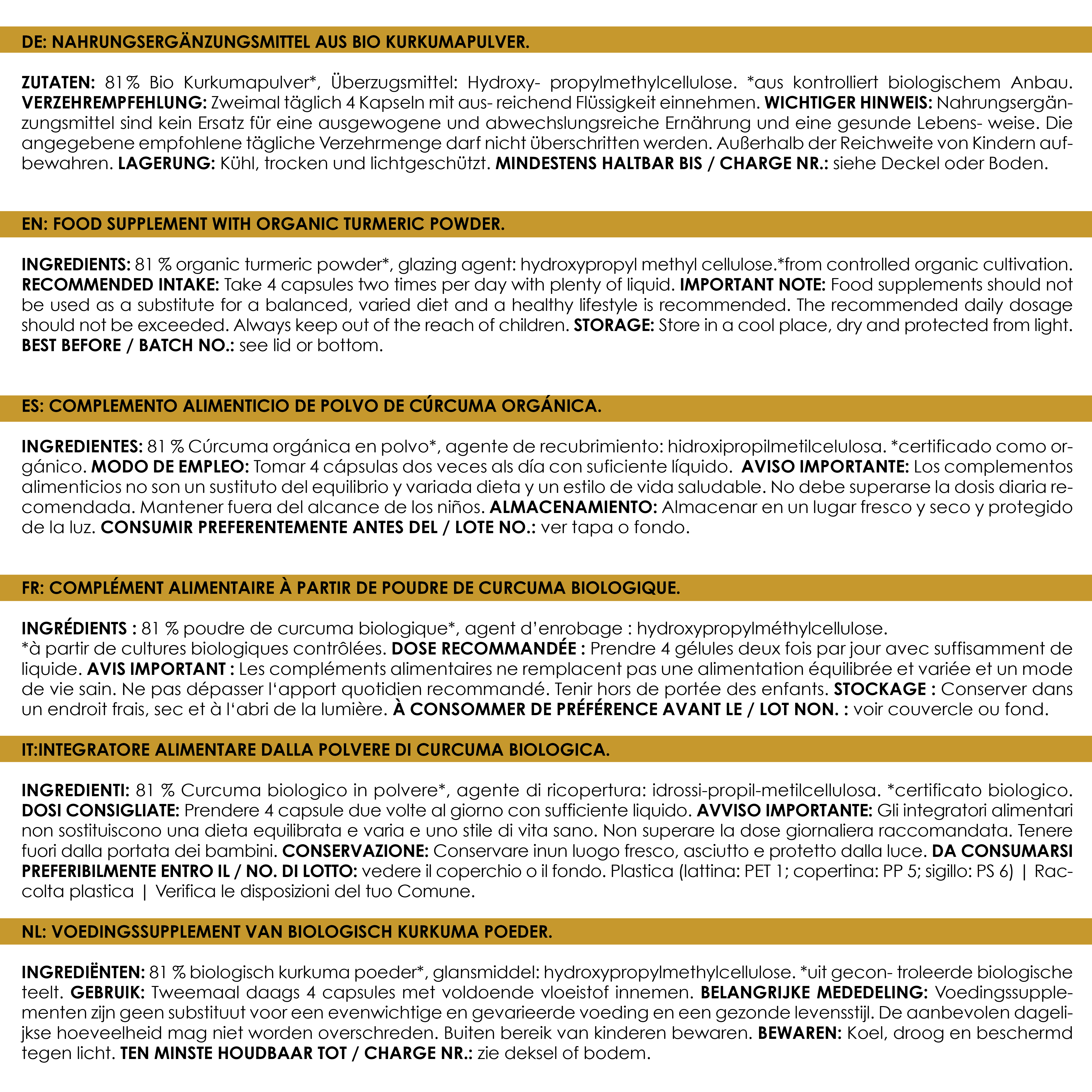 Doppelpack: Kurkuma Kapseln bio (2x180 Kapseln)