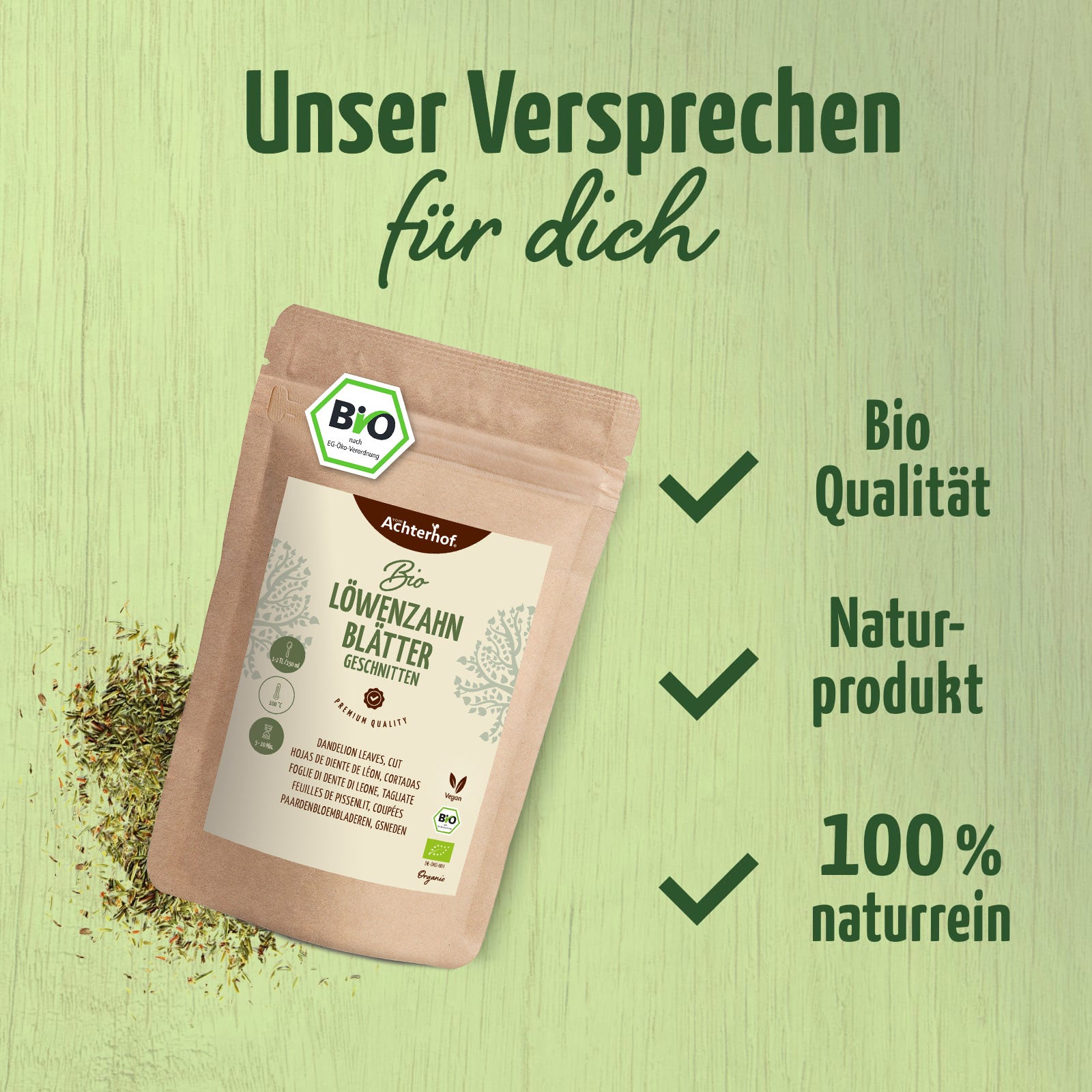 Löwenzahnblätter geschnitten Bio (250g)