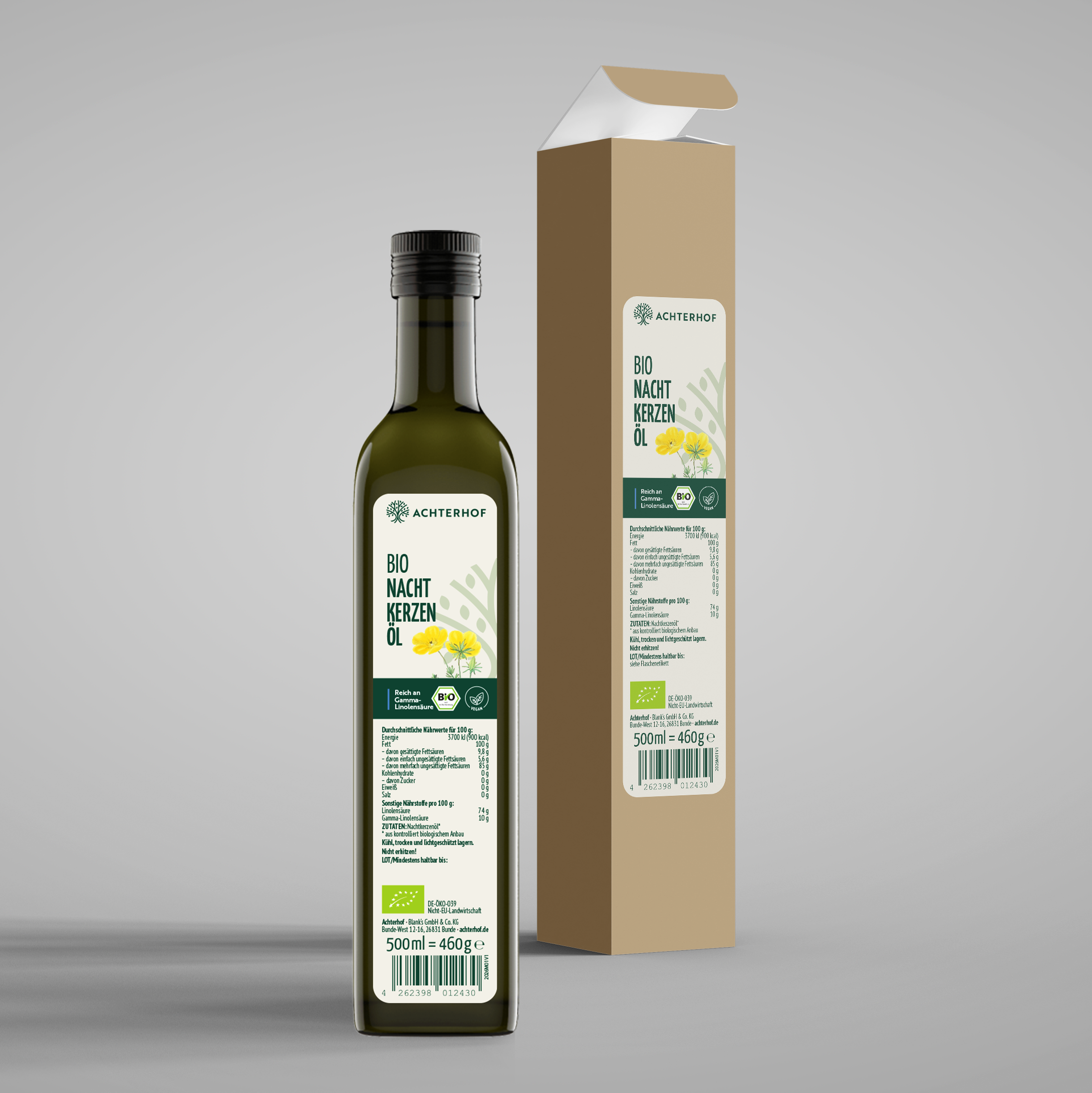 Bio Nachtkerzenöl (500ml)