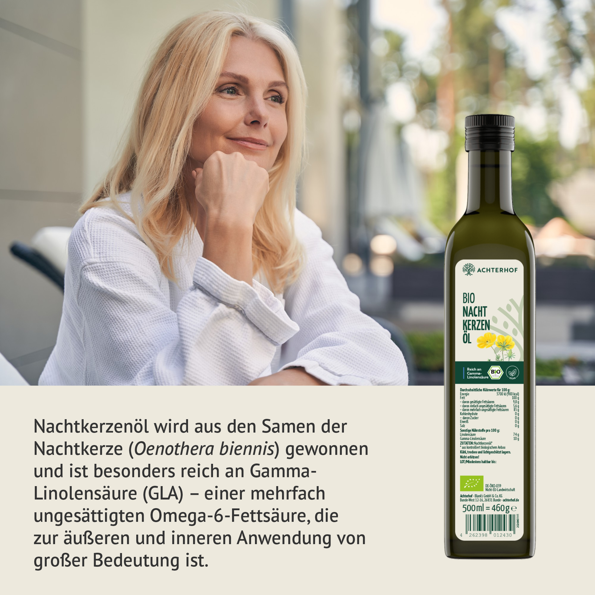Bio Nachtkerzenöl (500ml)