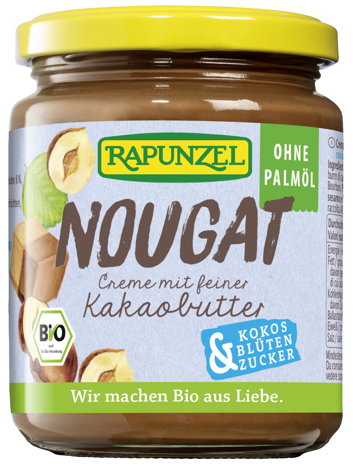 Nougat-Creme mit Kokosblütenzucker (250g)