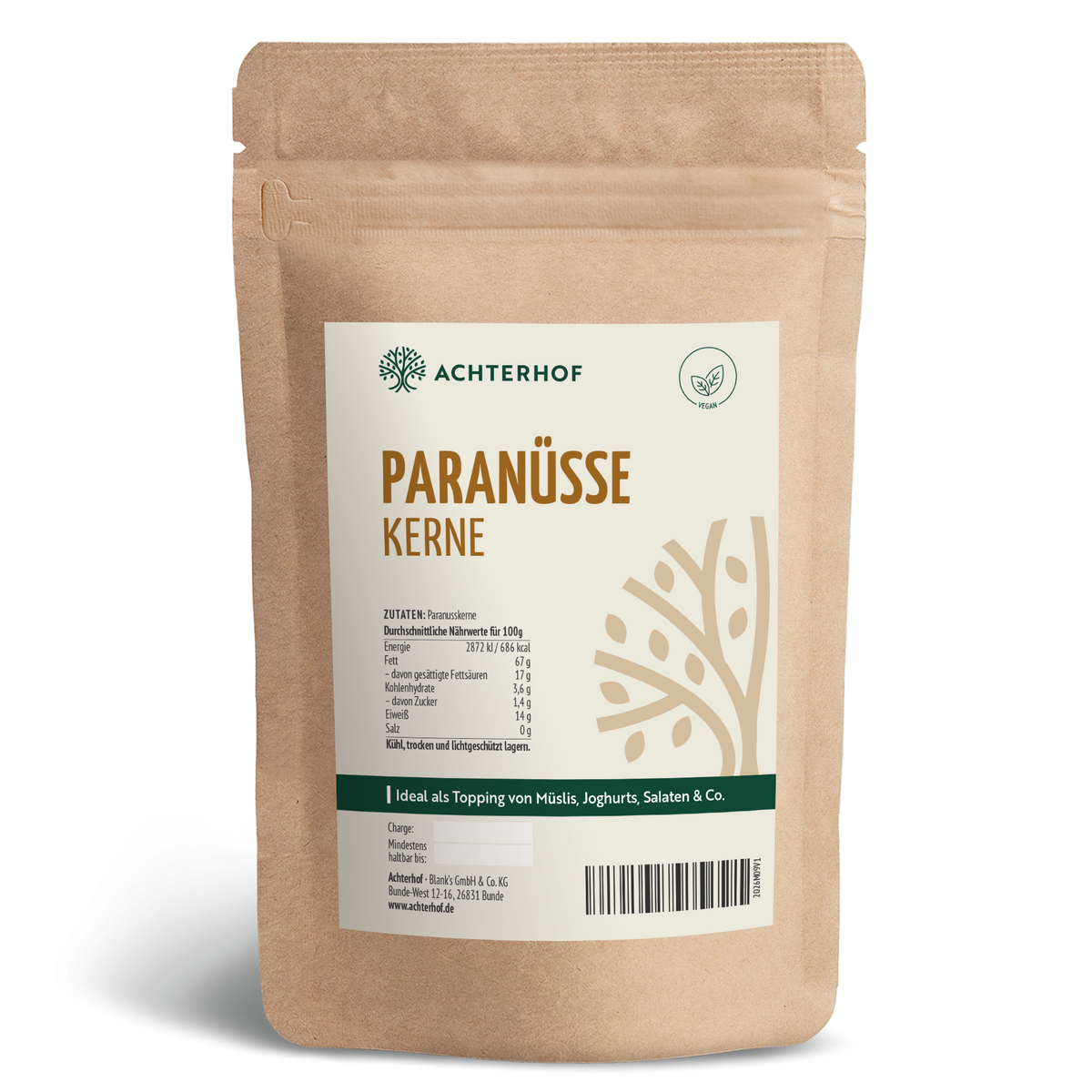 Paranusskerne ganz (250g)