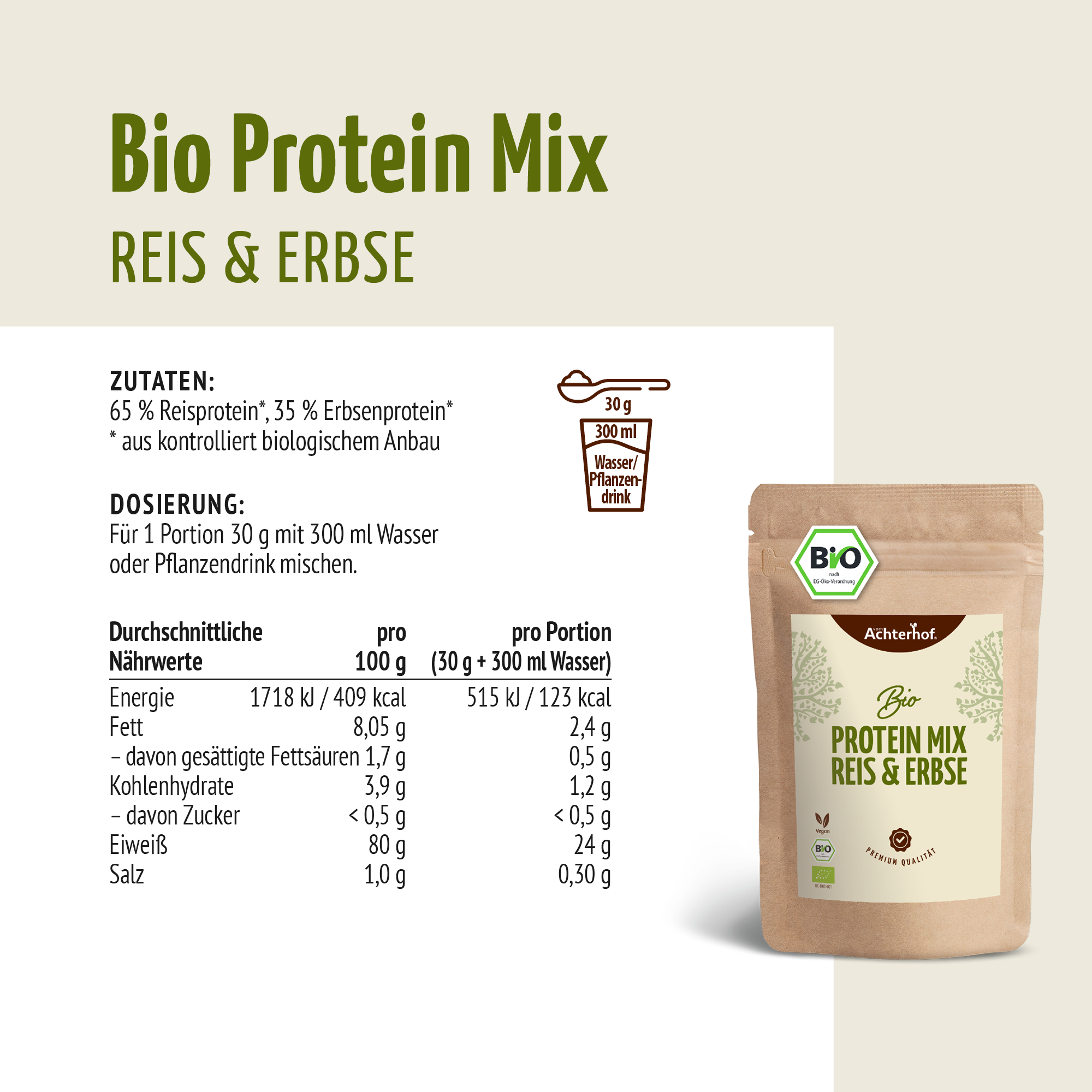 Bio Protein Basis Mix Reis & Erbse (250g)