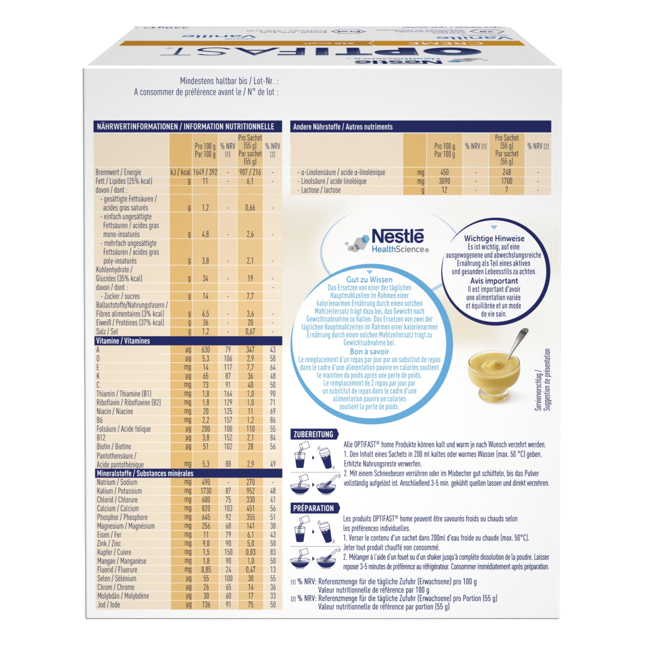 Creme Vanille (8x55g)