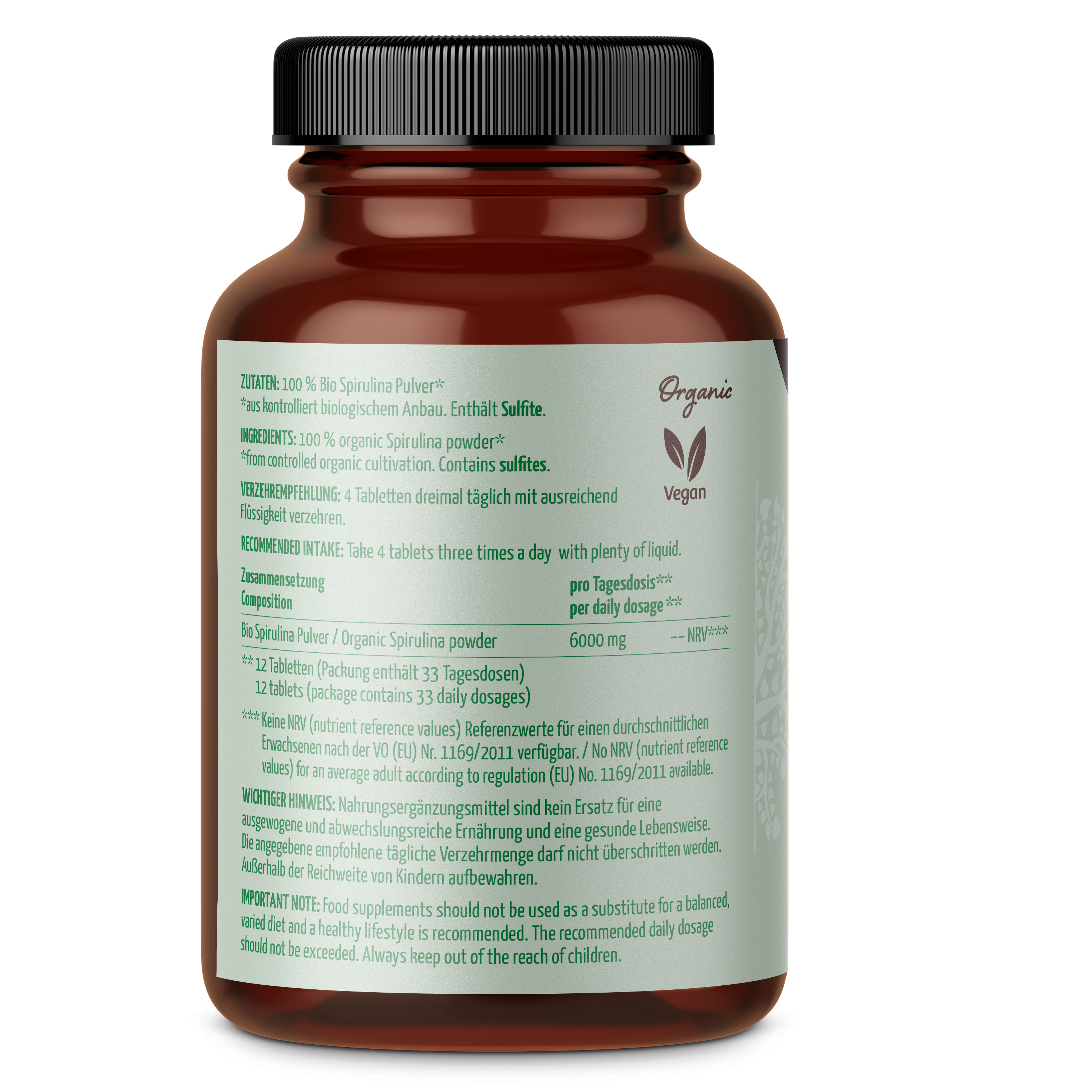 Spirulina Algen Tabletten Bio (400 Tabletten)