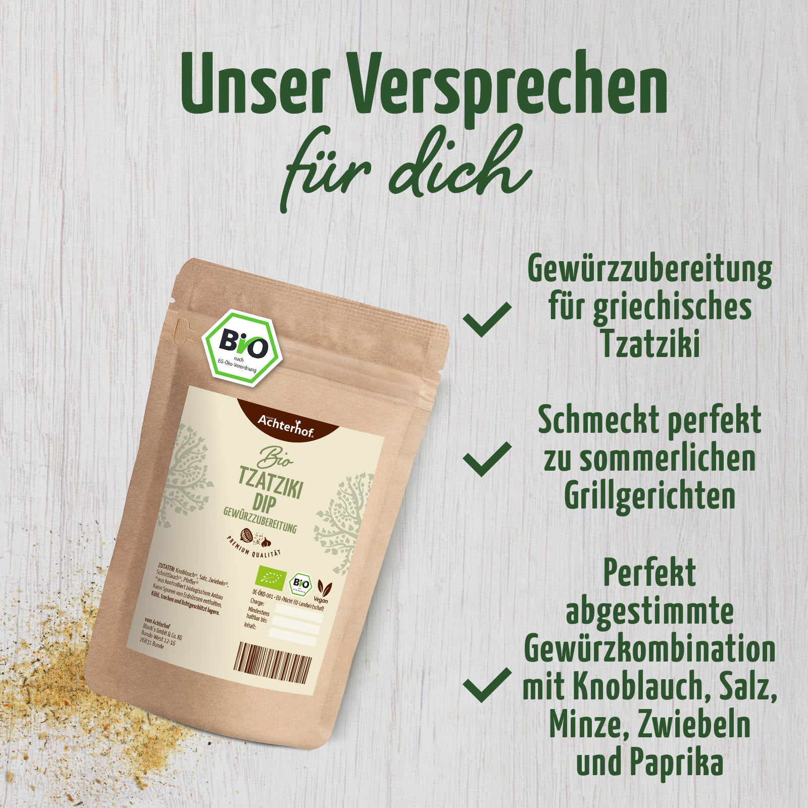 Tzatziki Dip Gewürzzubereitung Bio (100g)