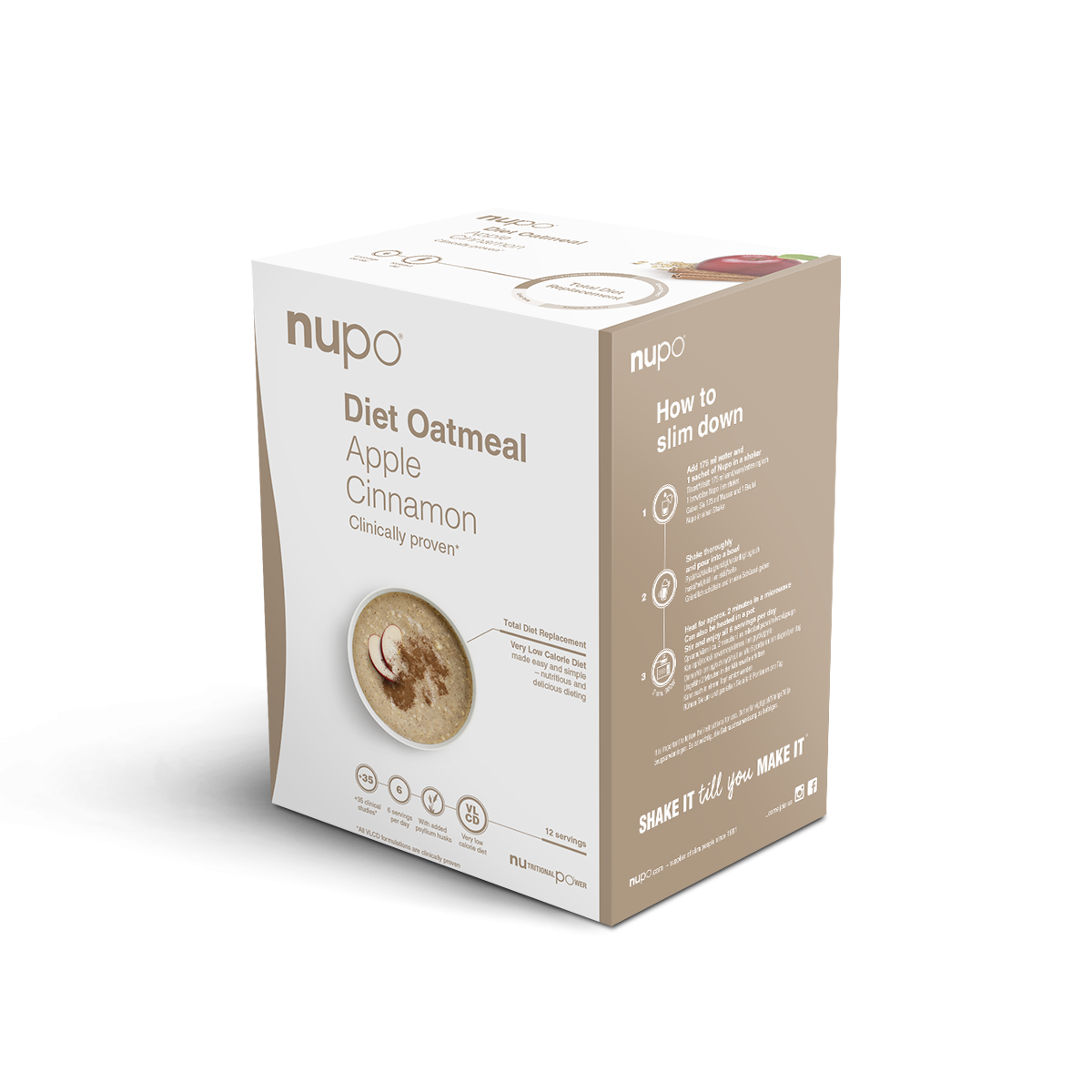 Diet Porridge Oatmeal Apple & Cinnamon (12x32g)