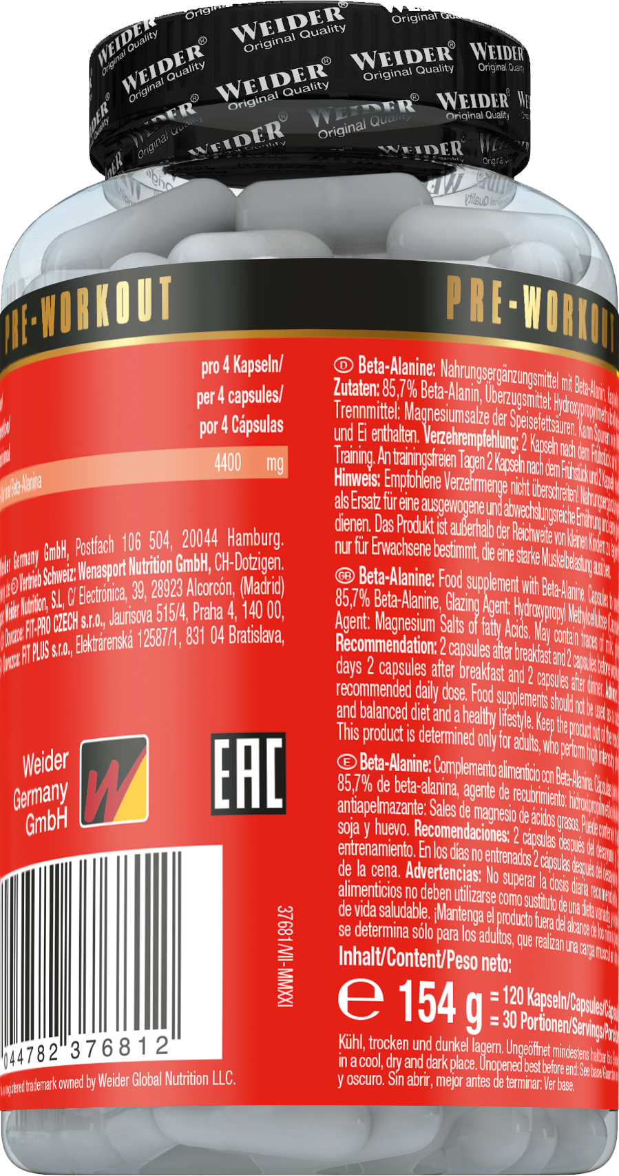 Beta Alanine (120 Kapseln)