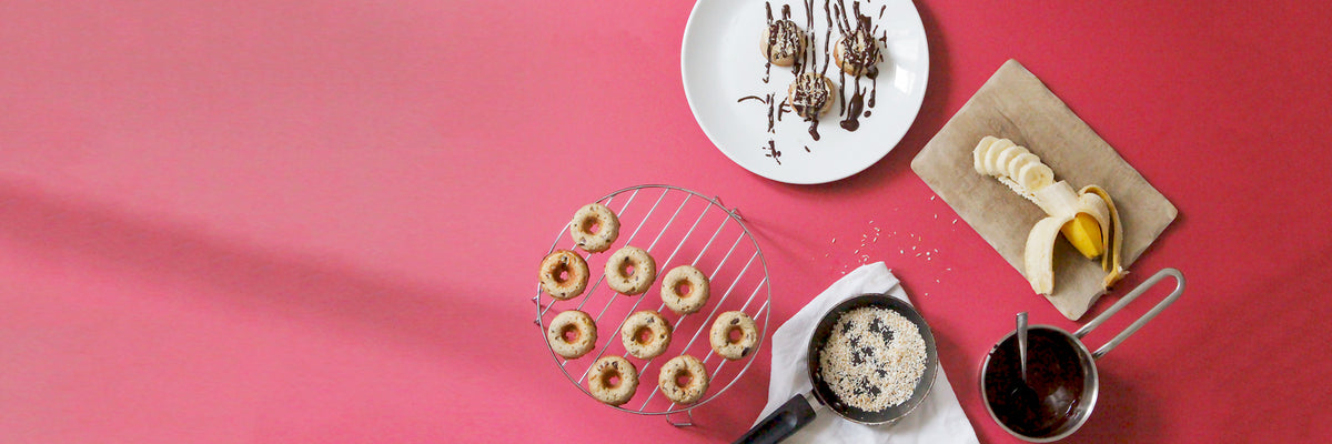 Schoko Bananen Protein Donuts