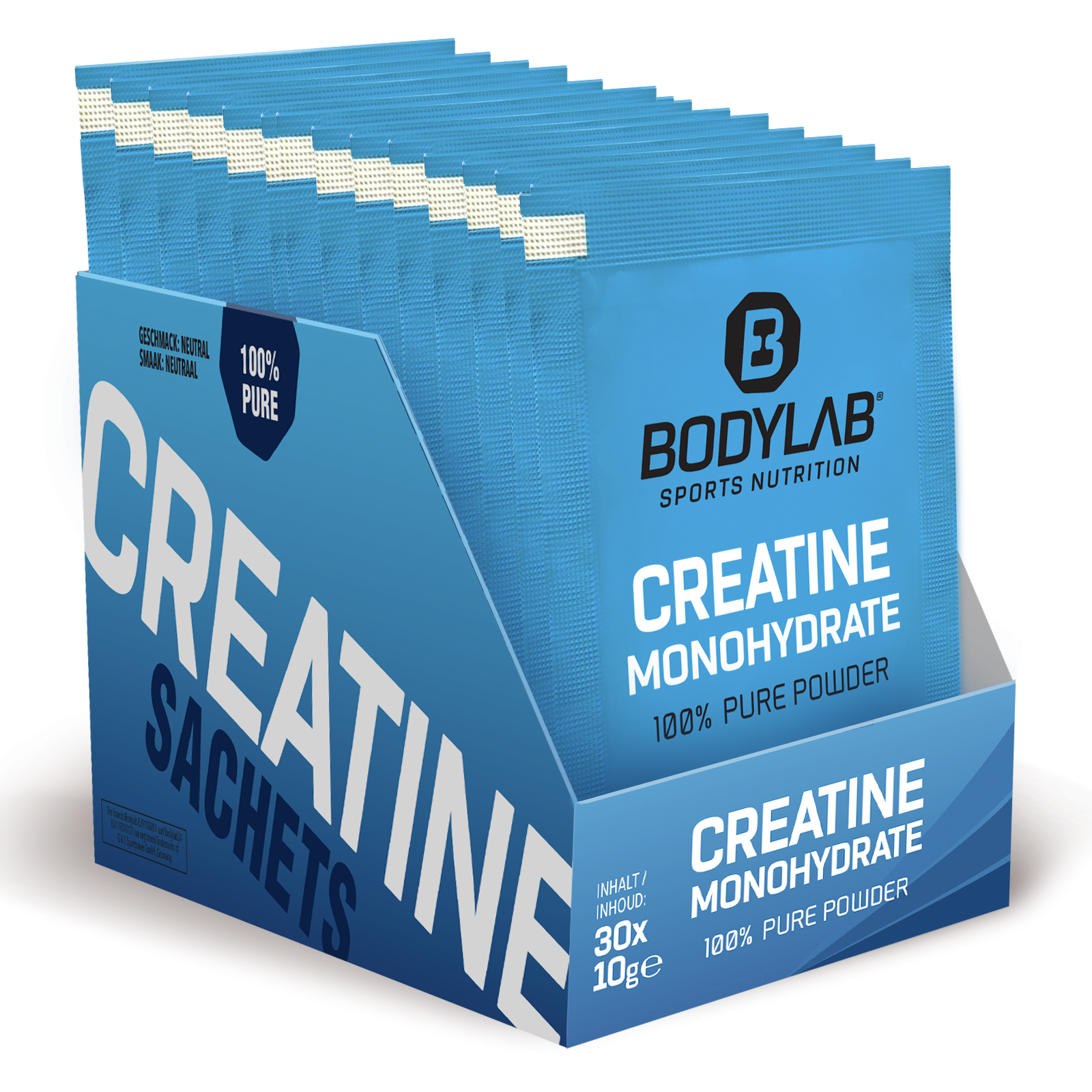 Creatine Sachets (30 x 10 g) - Creatine Monohydrate - 100% pure powder