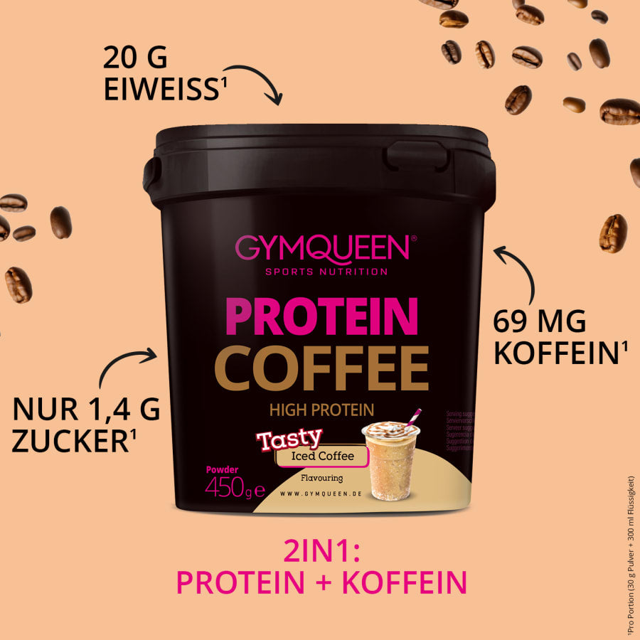NEW YEAR DEAL: 5Für2 Protein Coffee mit GRATIS Potein Coffee + 3x Tasty Drops und Shaker