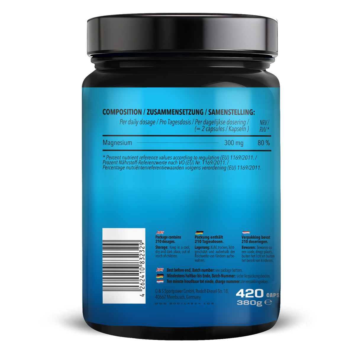 BIG PACK Magnesium Bisglycinate (420 Kapseln)