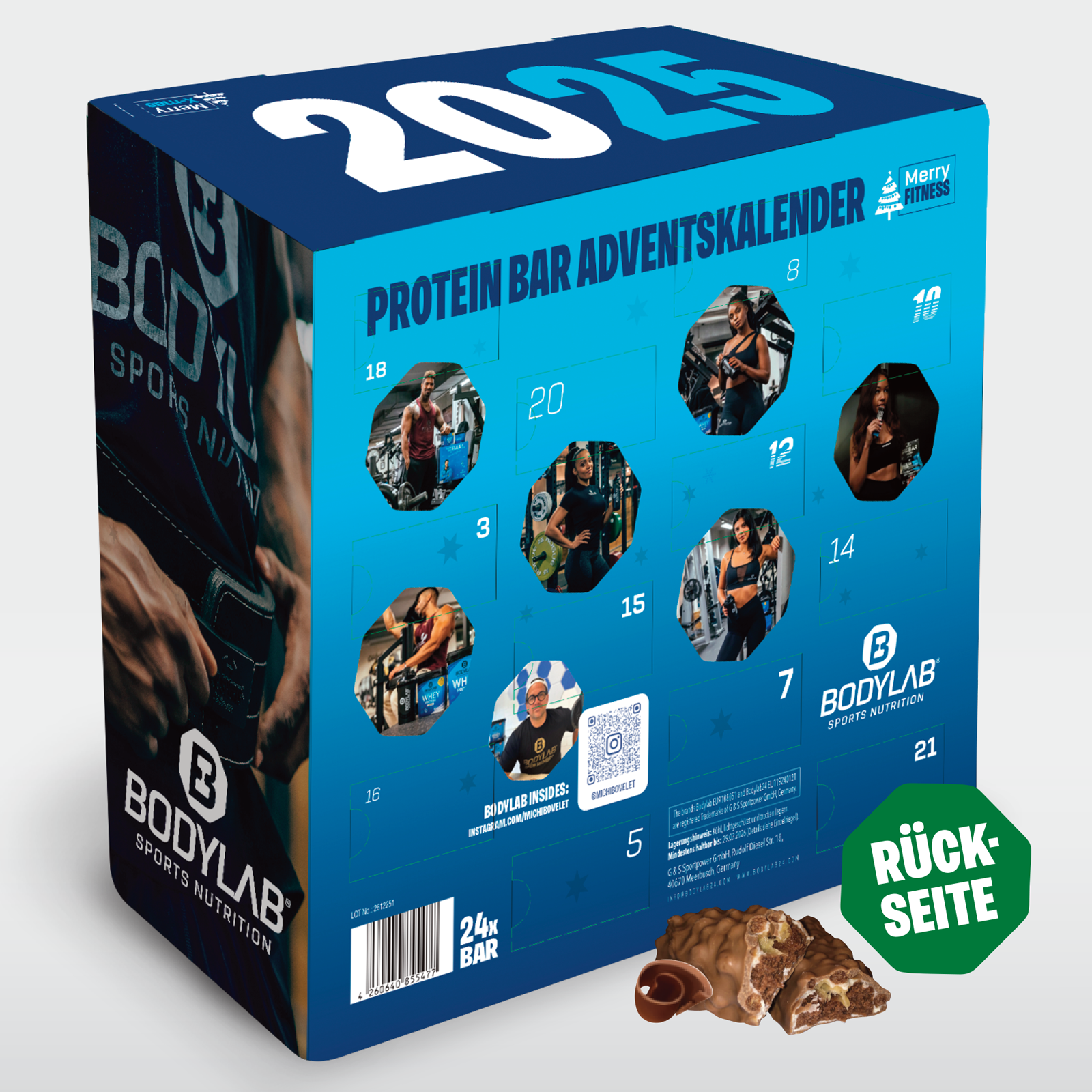 Unser Bodylab Riegel Adventskalender im Doppelpack