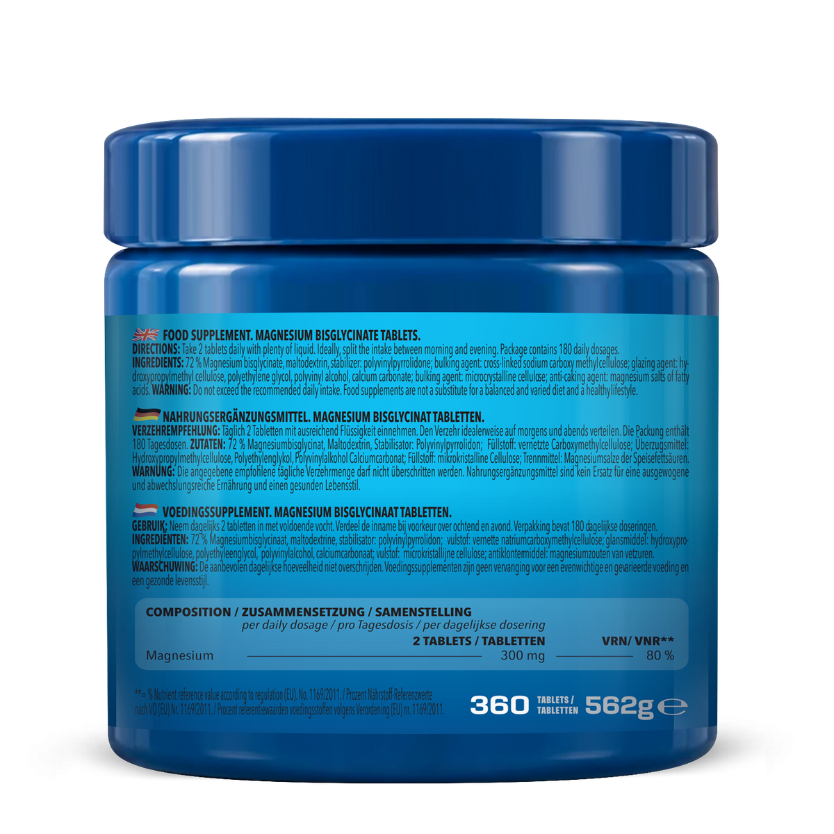 Magnesium Bisglycinate (360 Kapseln)