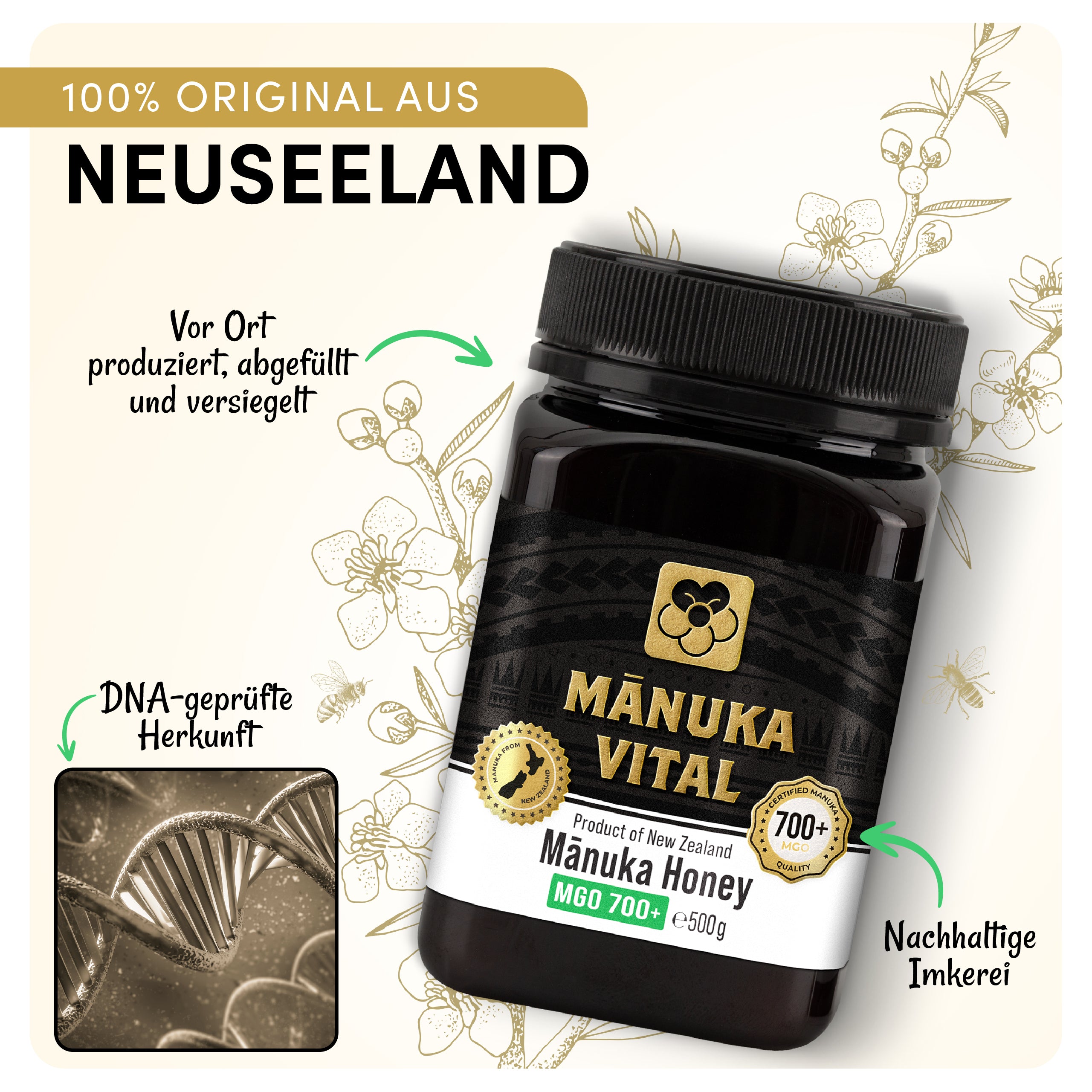 Manuka Vital Honig MGO 700+ (500g)