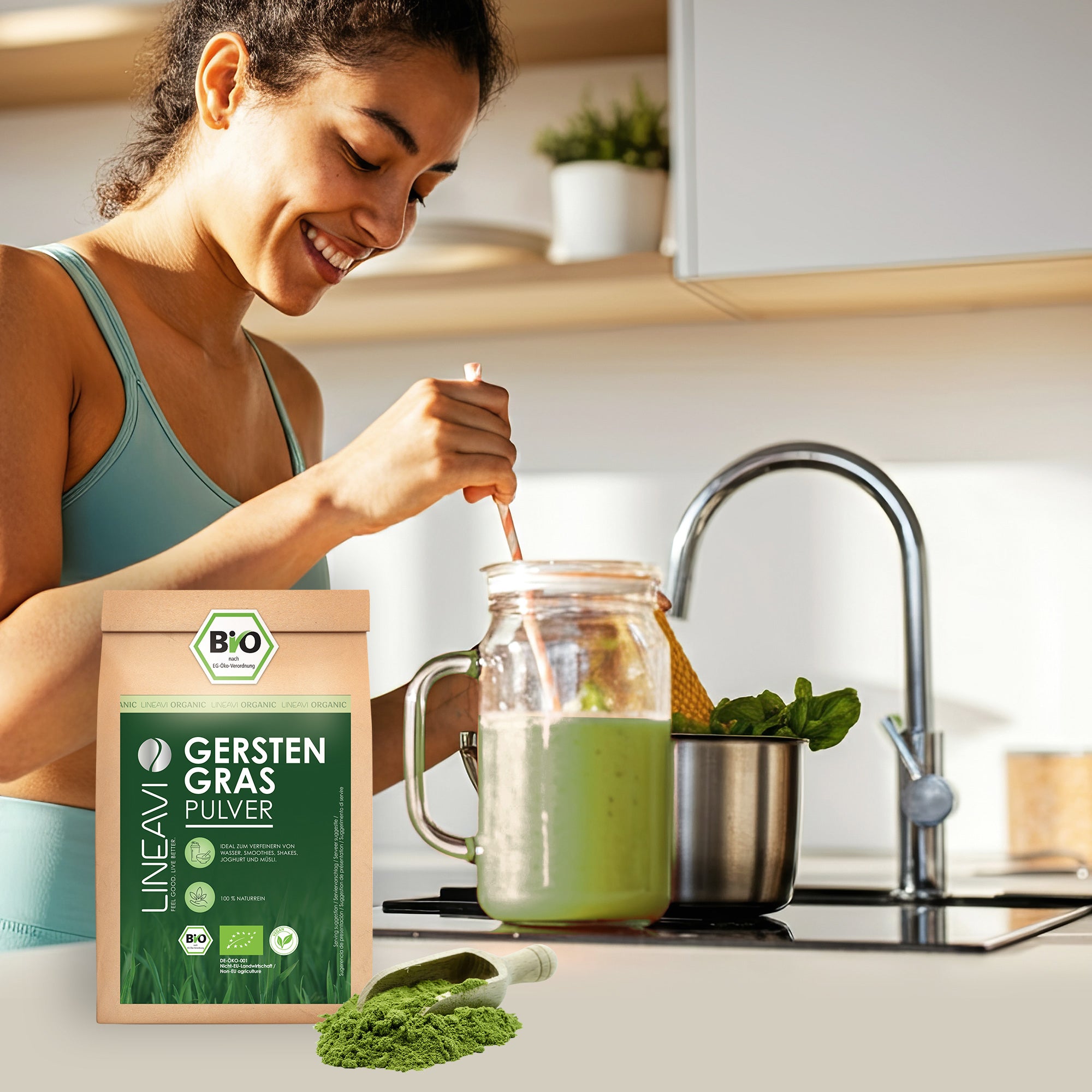 Doppelpack: Gerstengraspulver bio (2x1000g)