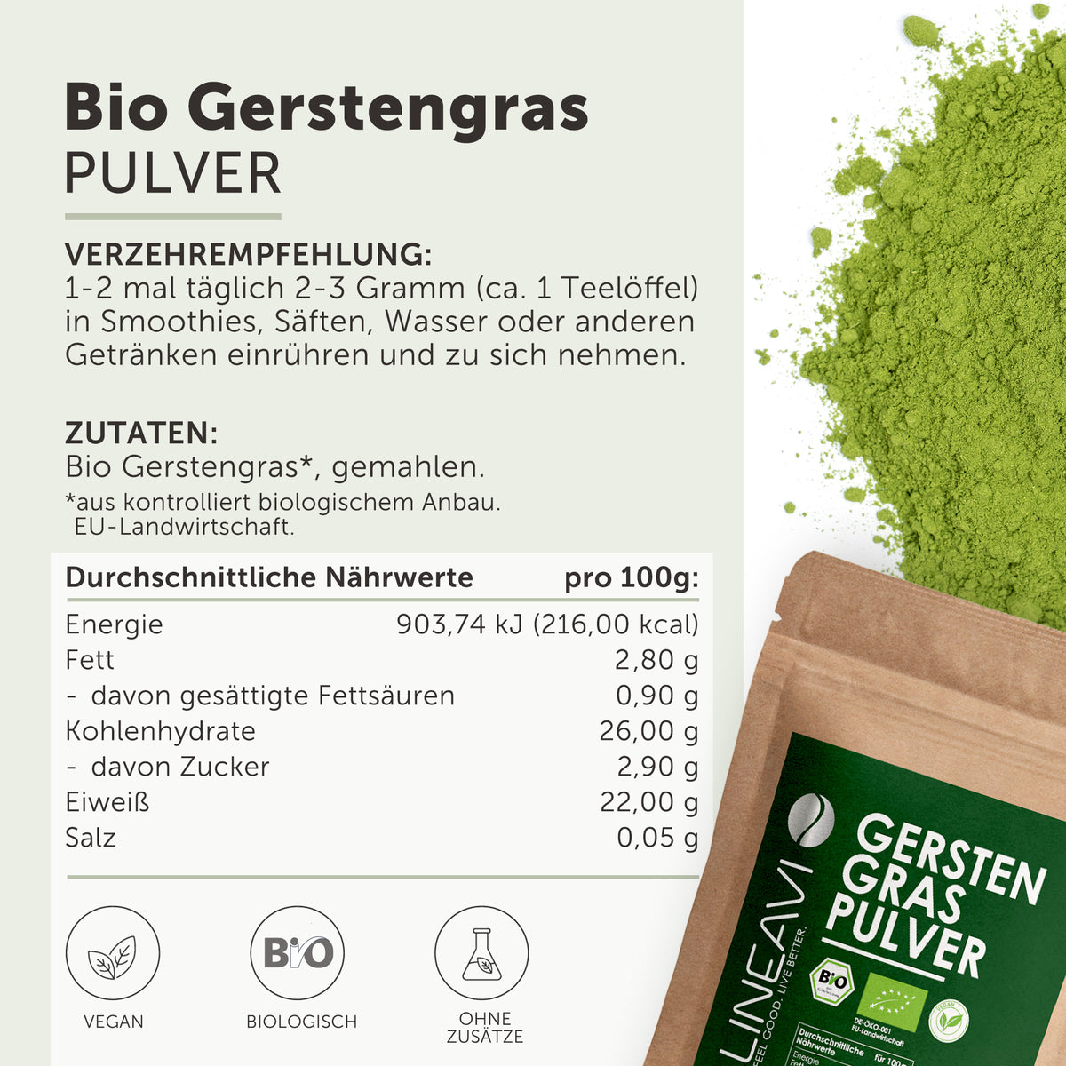Bio Gerstengraspulver (250g)