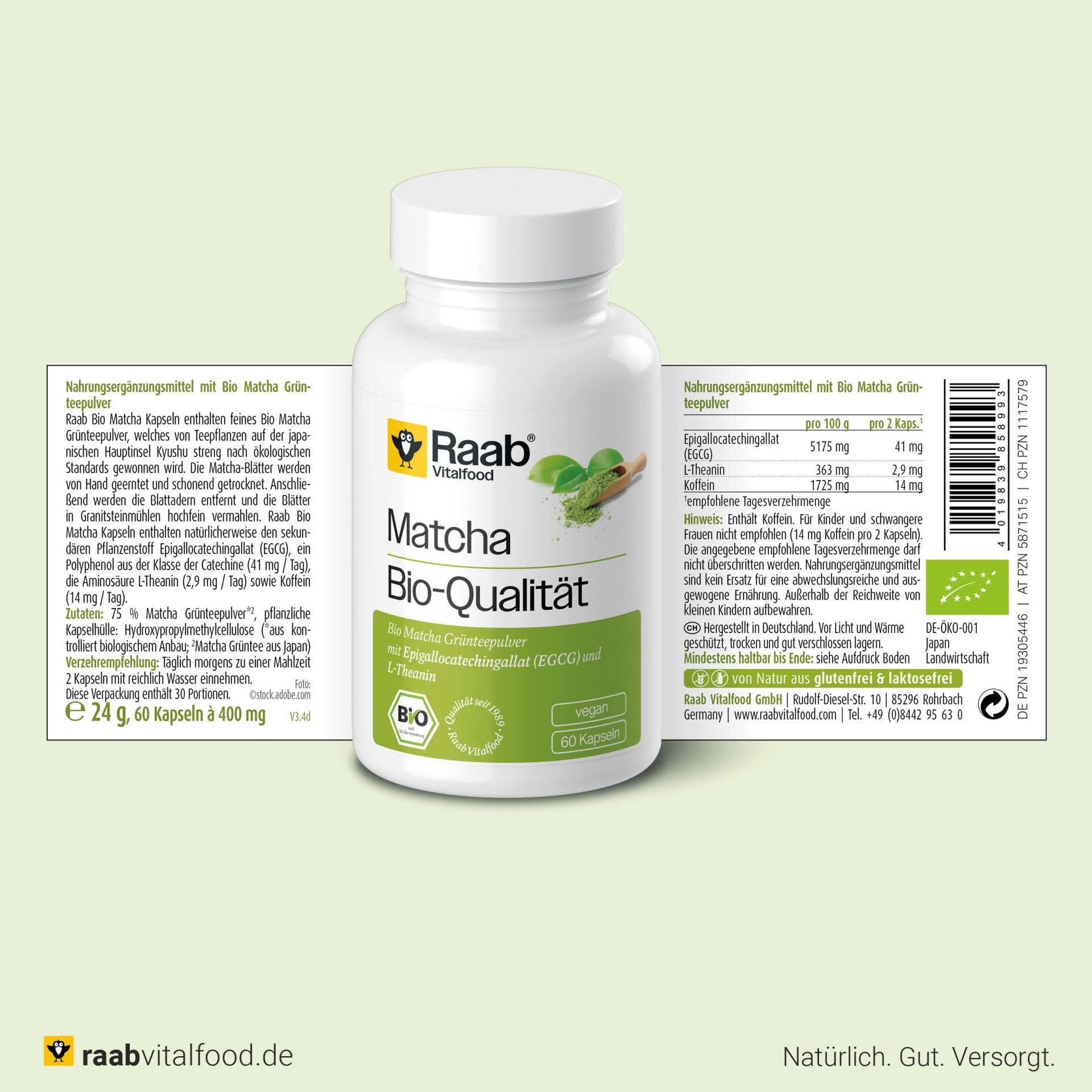 Bio Matcha Grüntee (60 Kapseln)