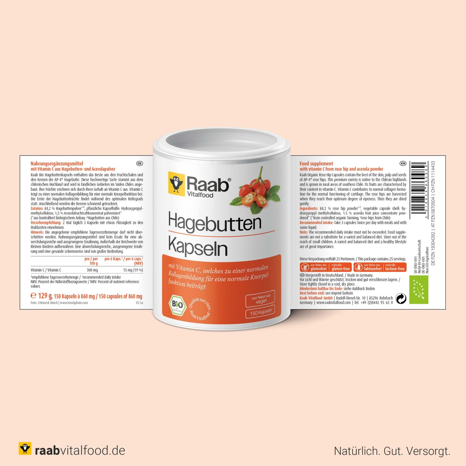 Hagebutte bio (150 Kapseln)