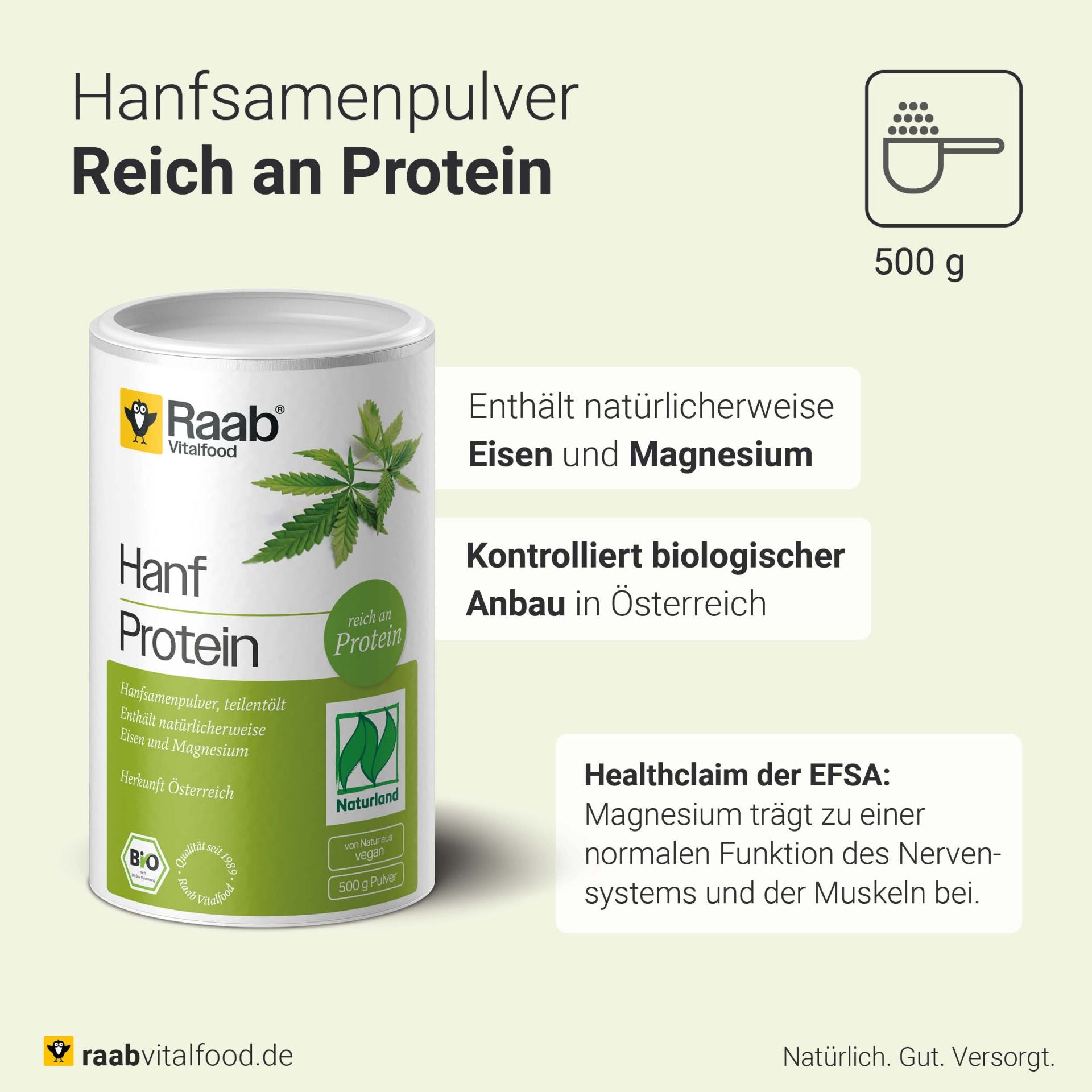 Bio Hanfprotein Pulver (500g)