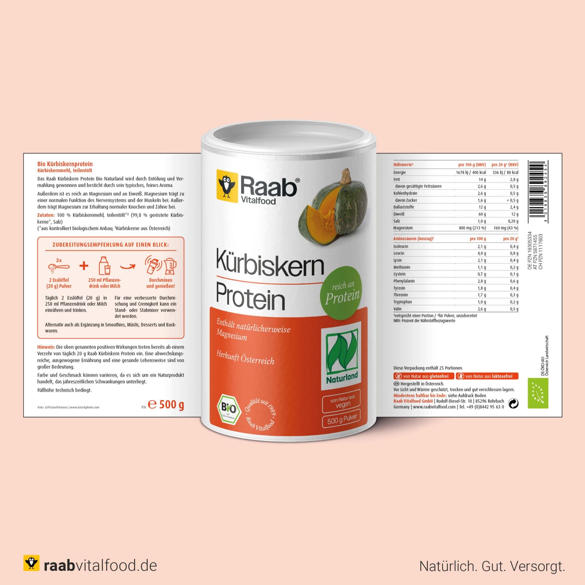 Bio Kürbiskern Protein (500g)