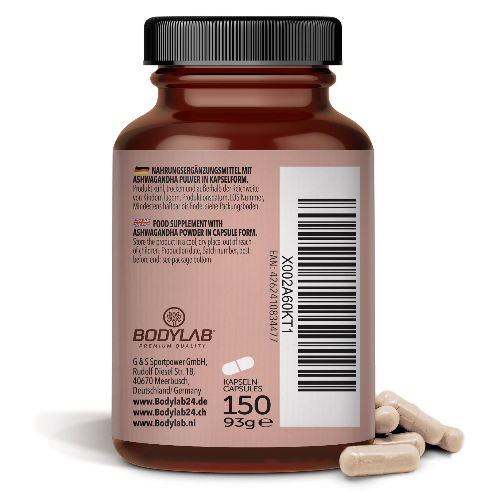 2 x Ashwagandha Pulver in Kapselform (2 x 150 Kapseln)