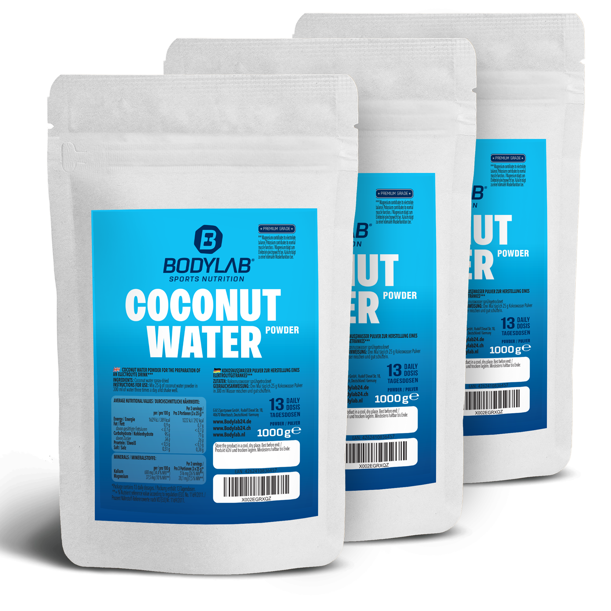 3 x Coconut Water Powder (3 x 1000g)