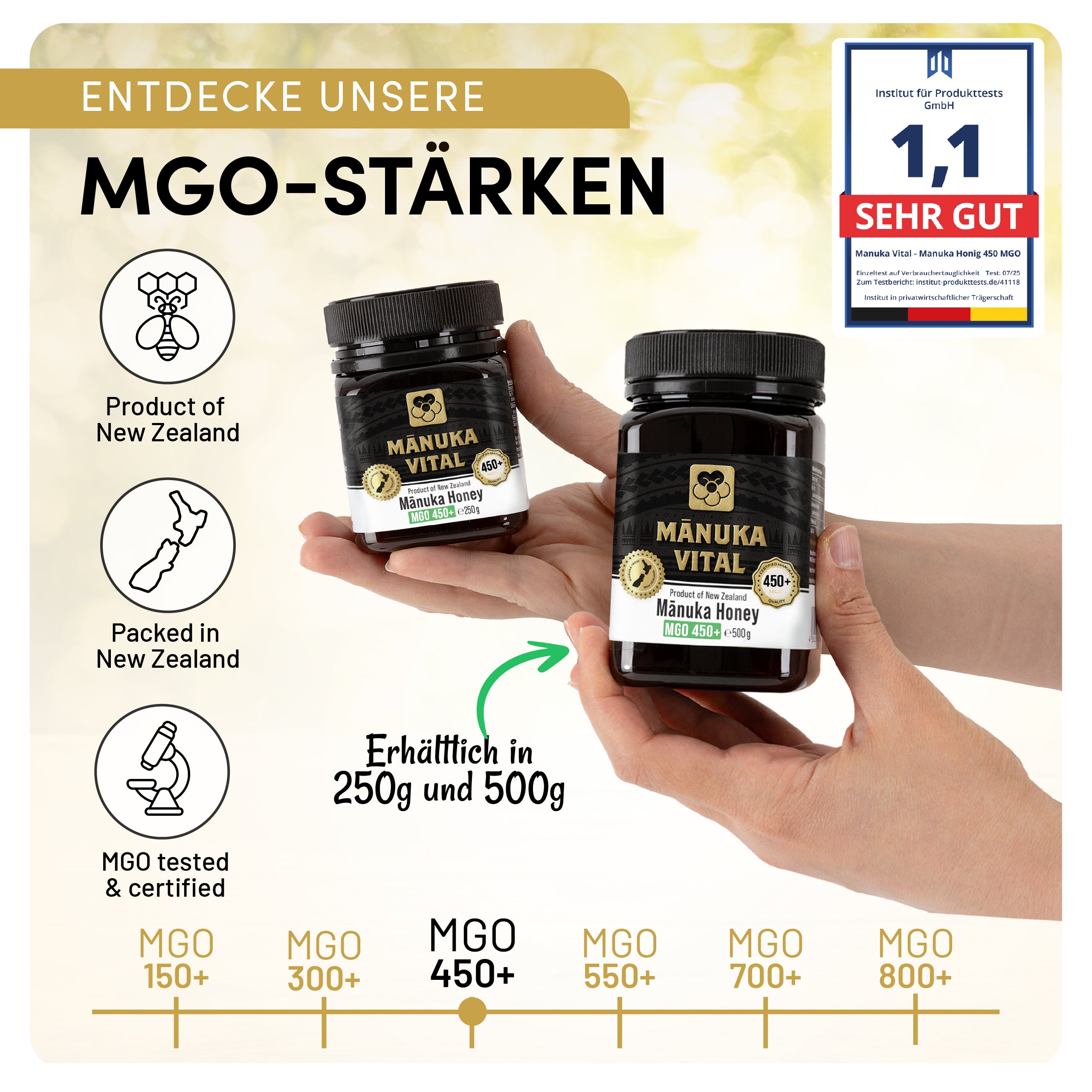 Manuka Vital Honig MGO 450+ (500g)