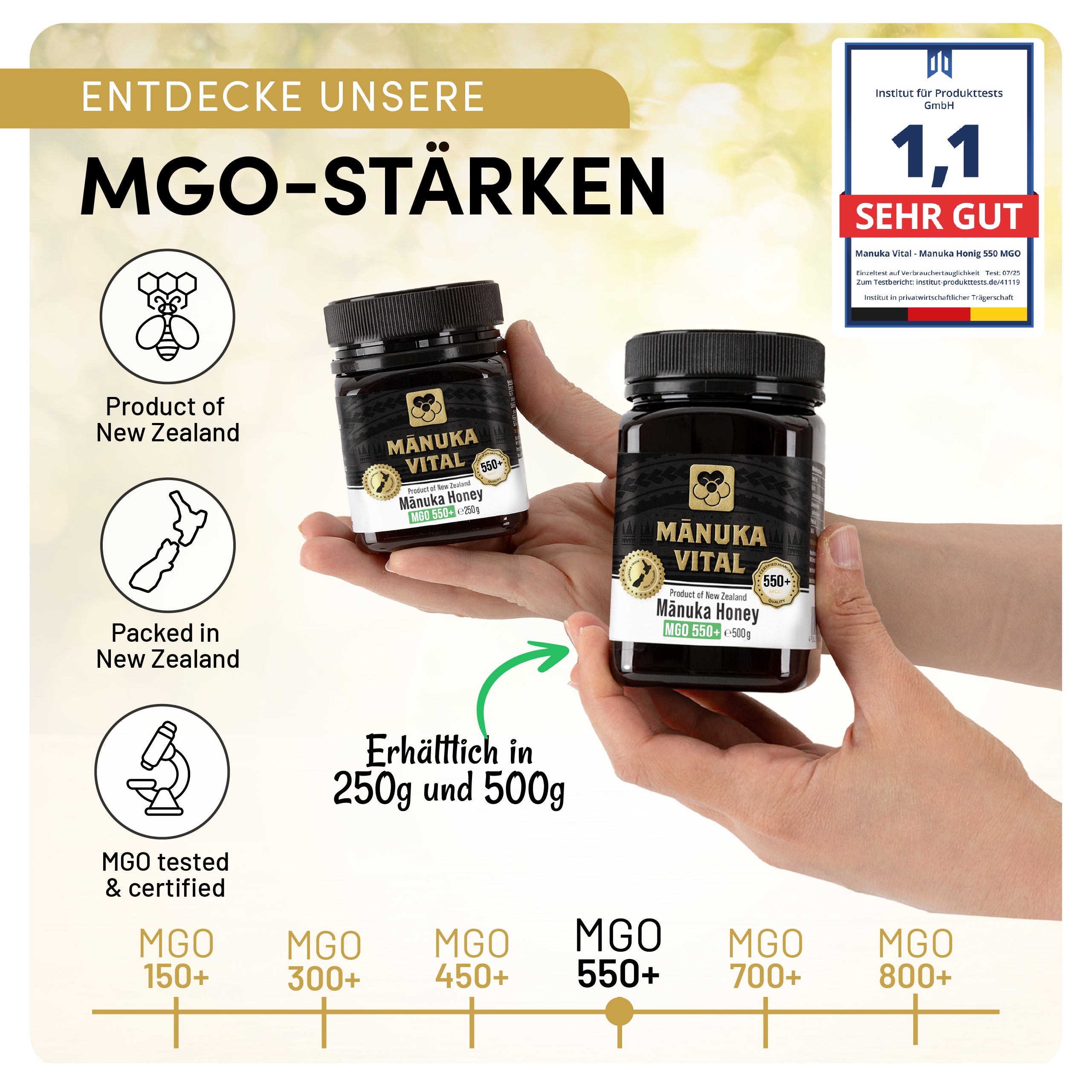 Manuka Vital Honig MGO 550+ (250g)