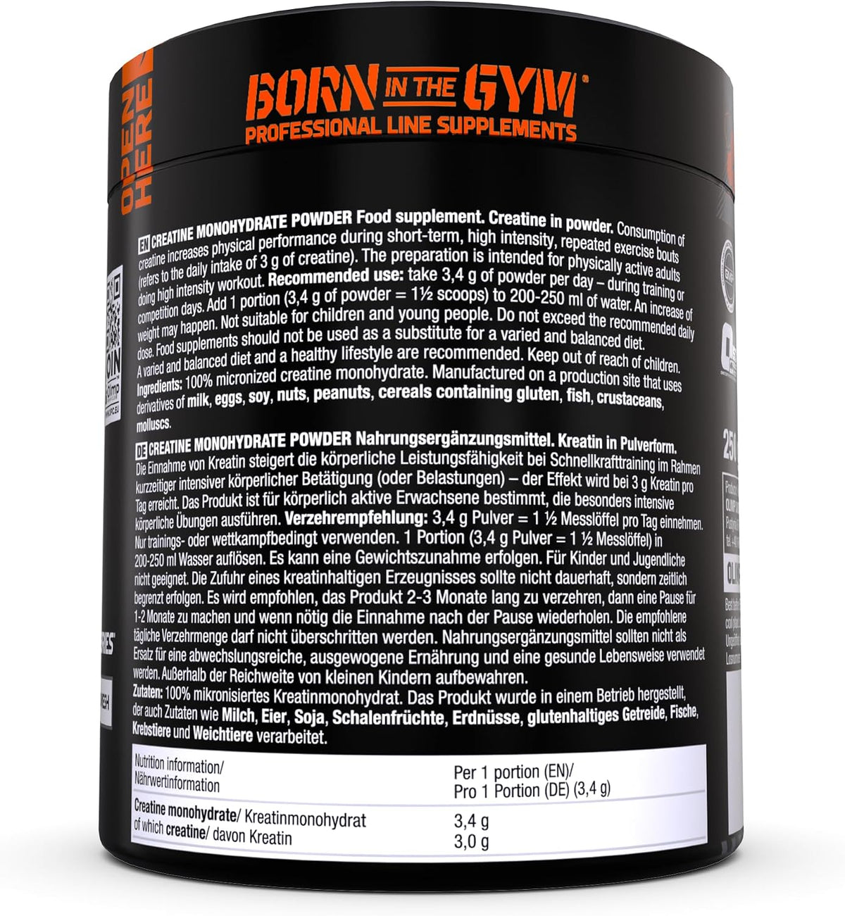 Creatine Monohydrate Powder (250g)