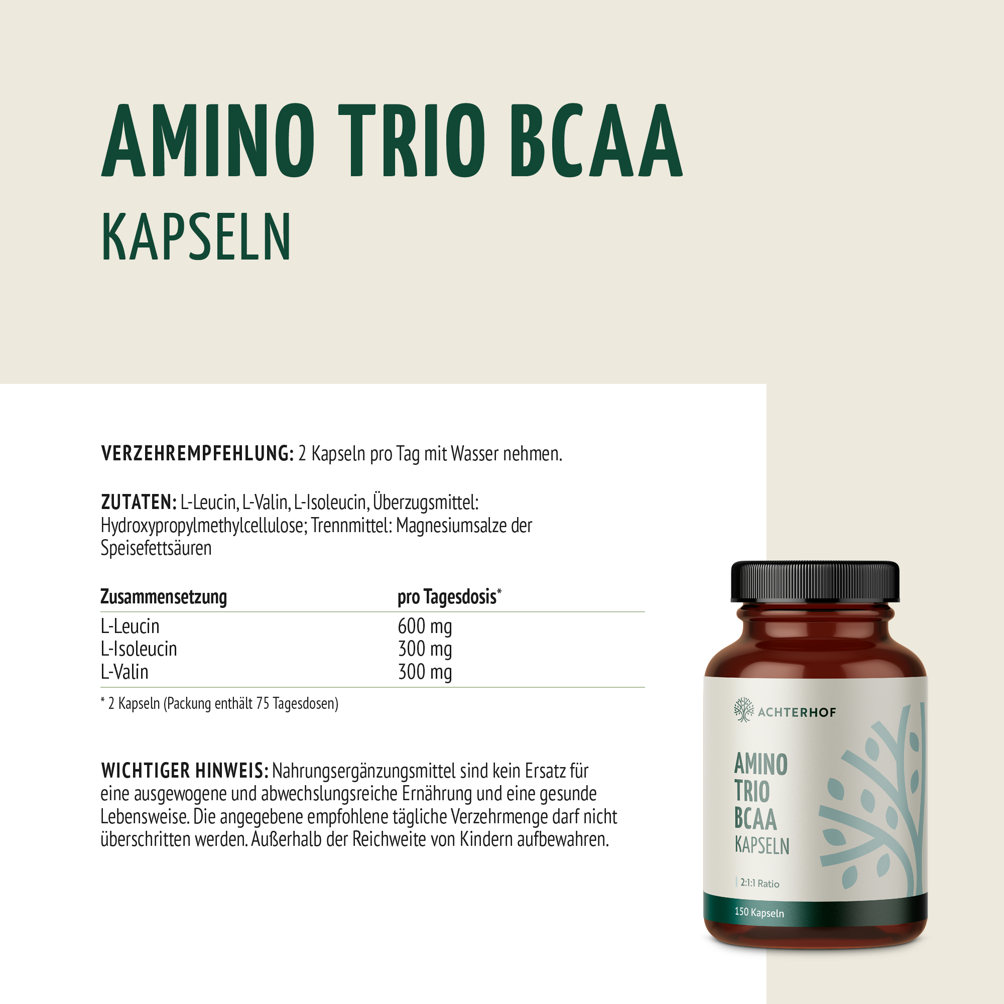 BCAA (120 Kapseln)