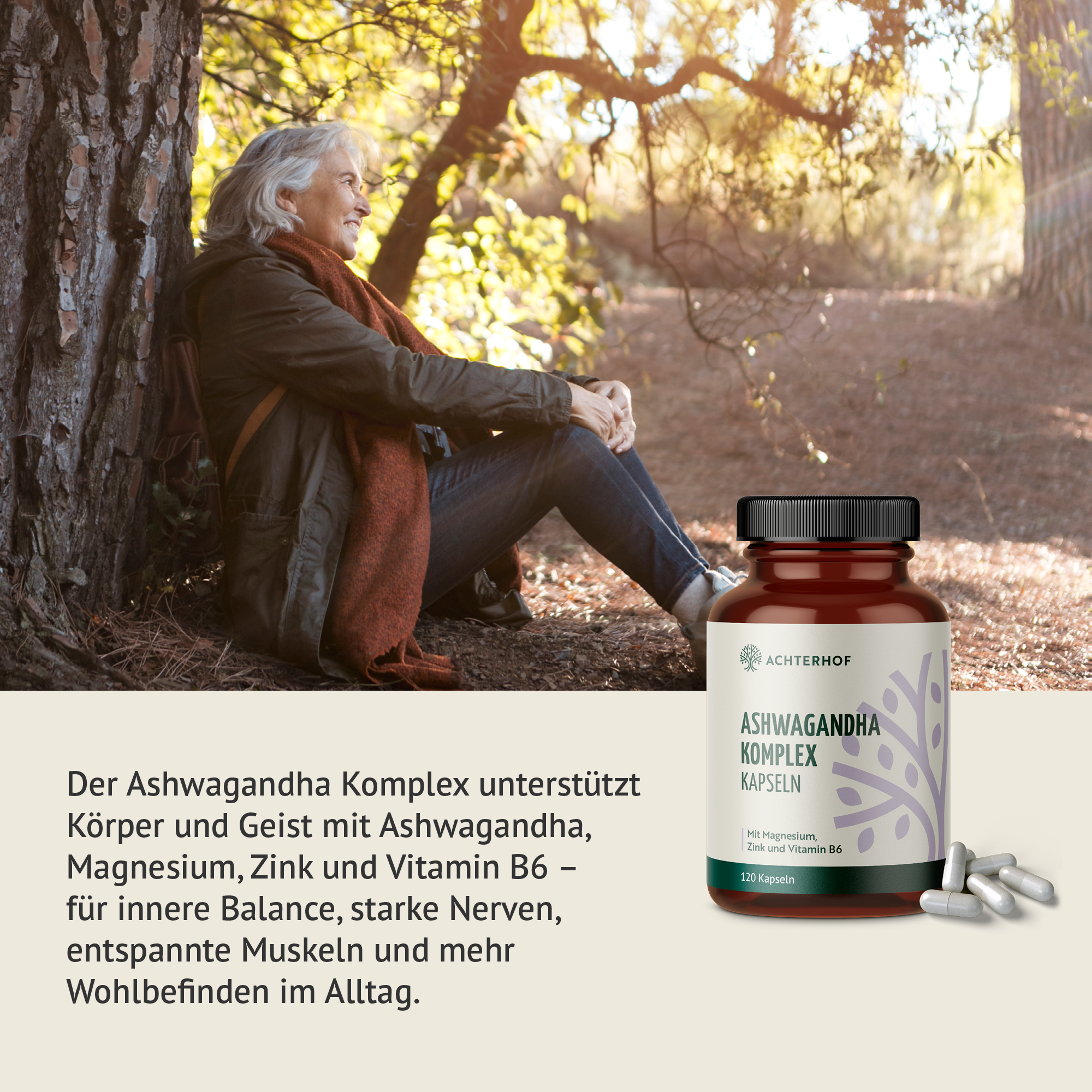 Mind & Body Support Ashwagandha Komplex (120 Kapseln)