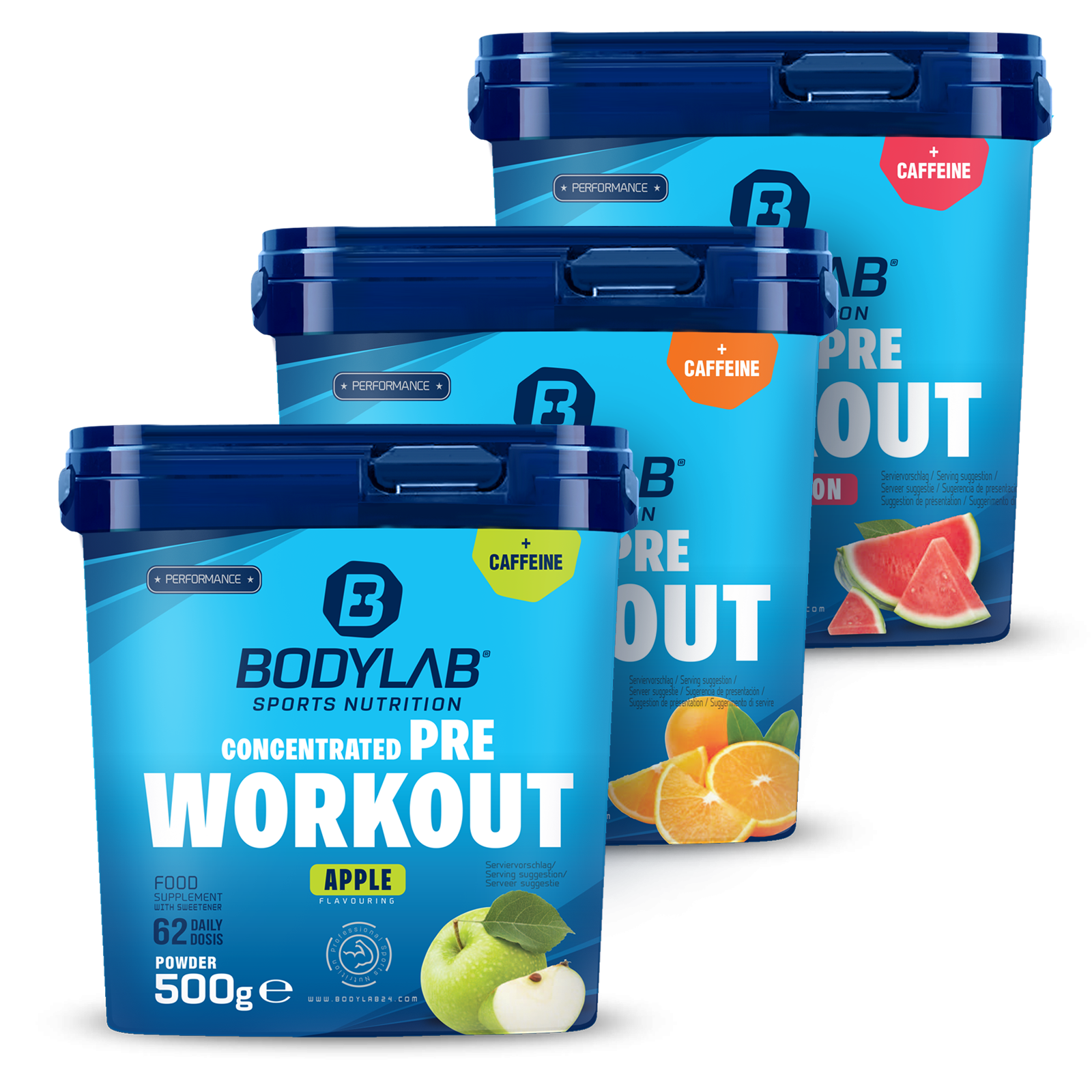 3 x Concentrated Pre Workout (500g)