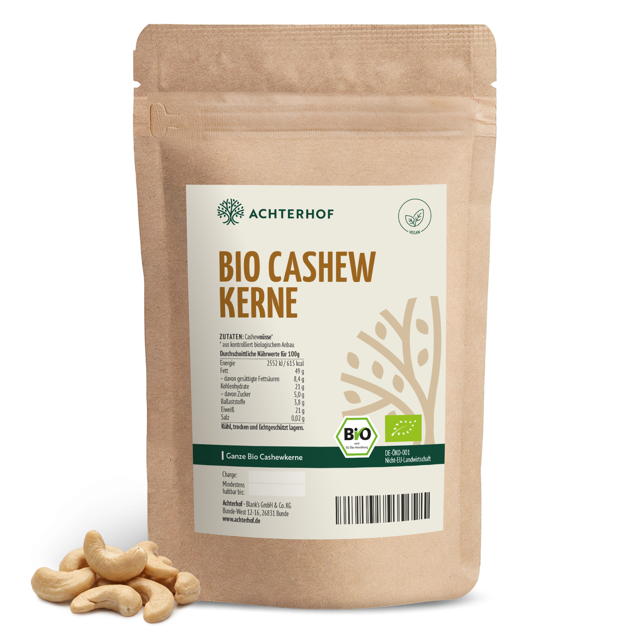 Bio Cashewkerne ganz (1000g)