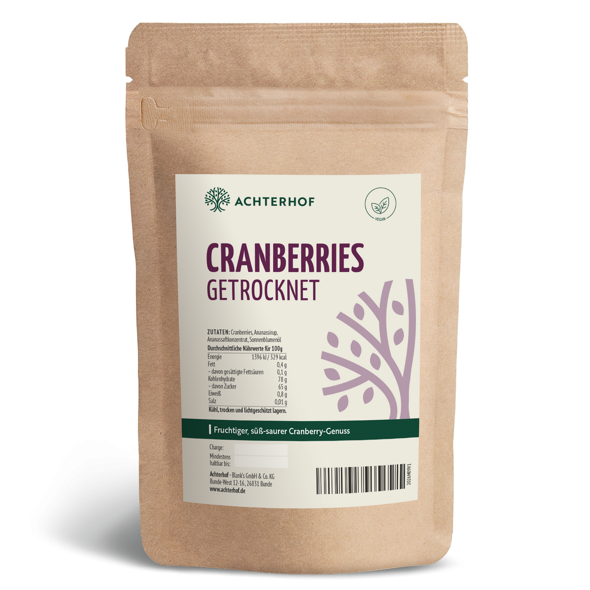 Cranberries getrocknet & gesüßt (1000g)