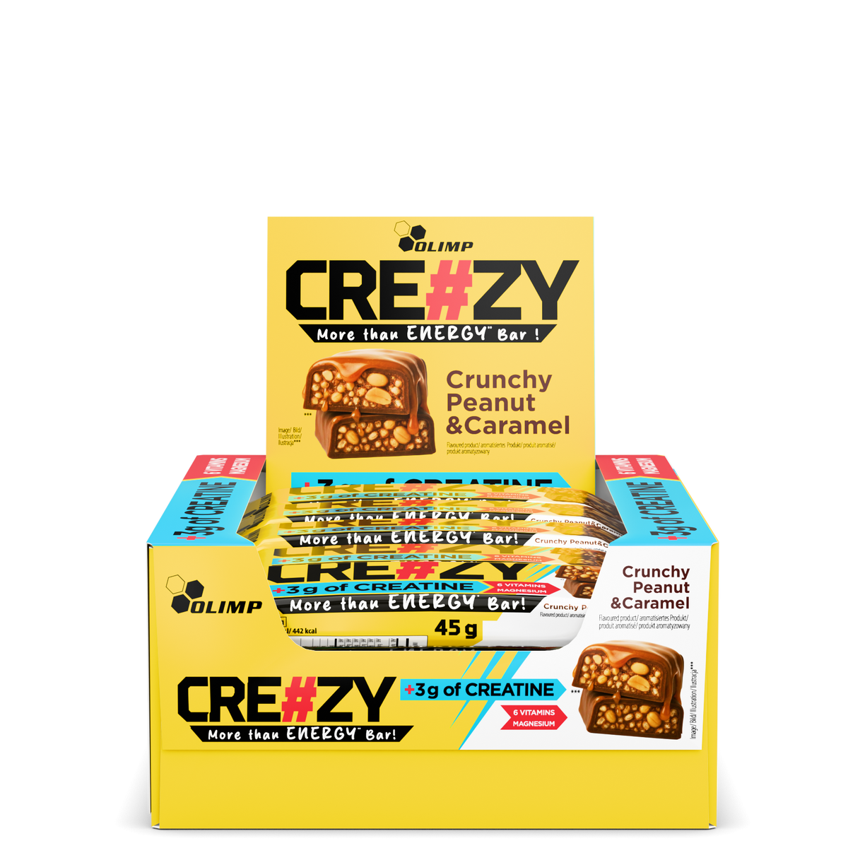CRE#ZY Bar (20x45g) Crunchy Peanut & Caramel