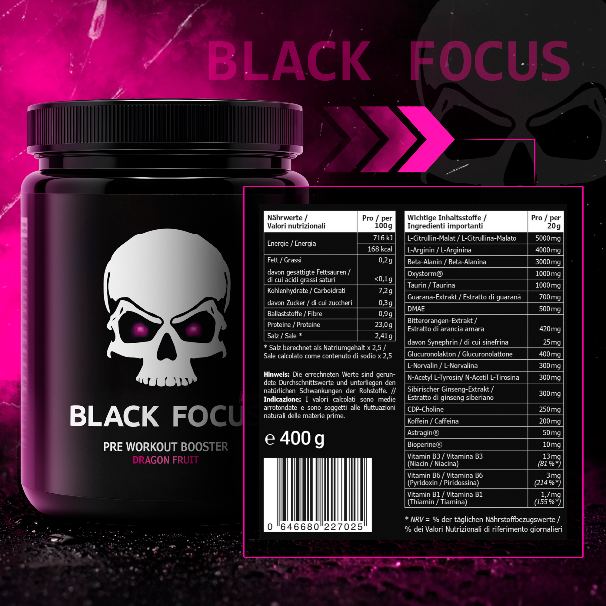 Black Focus Pro 2.0 (400g)