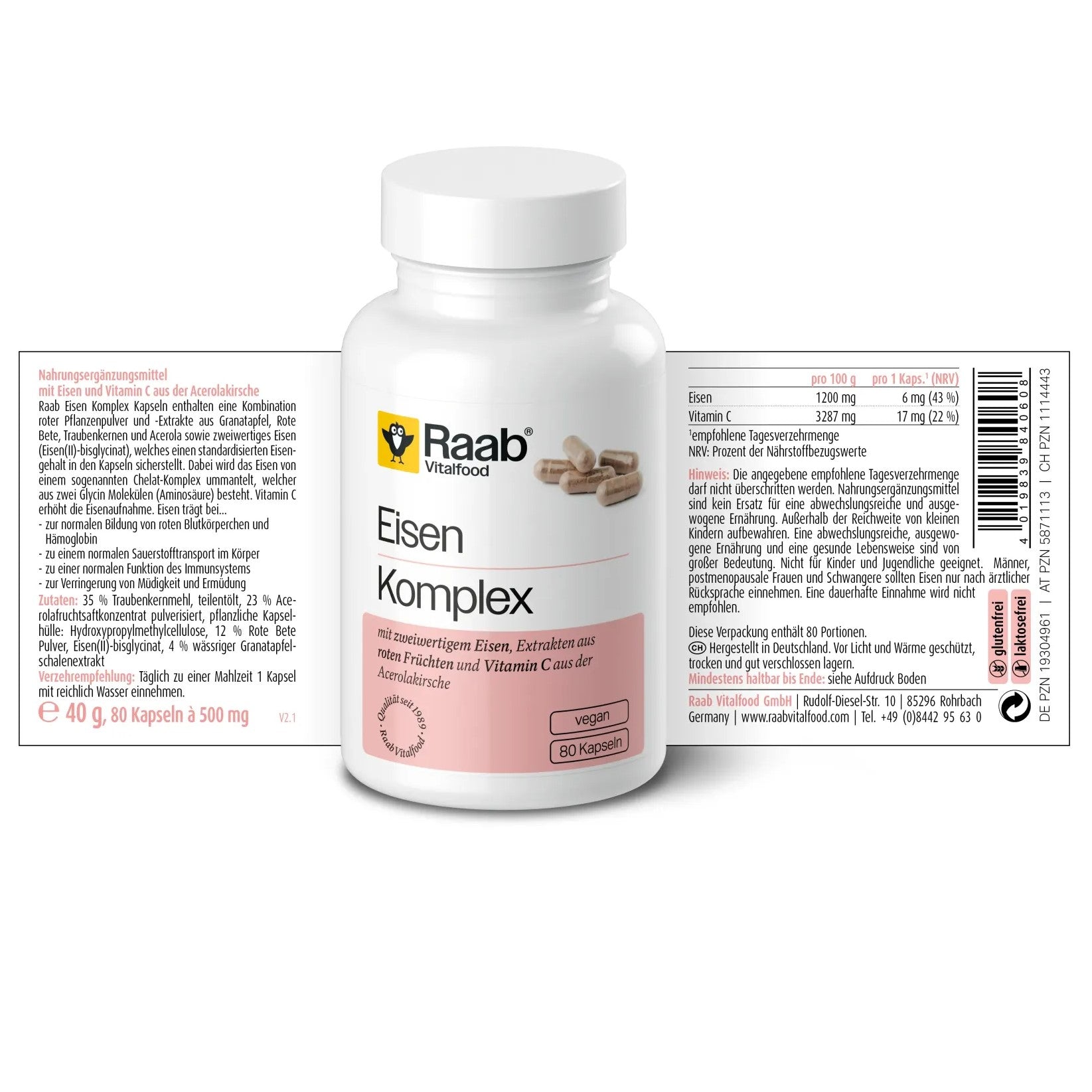 Eisen Komplex (80 Kapseln)