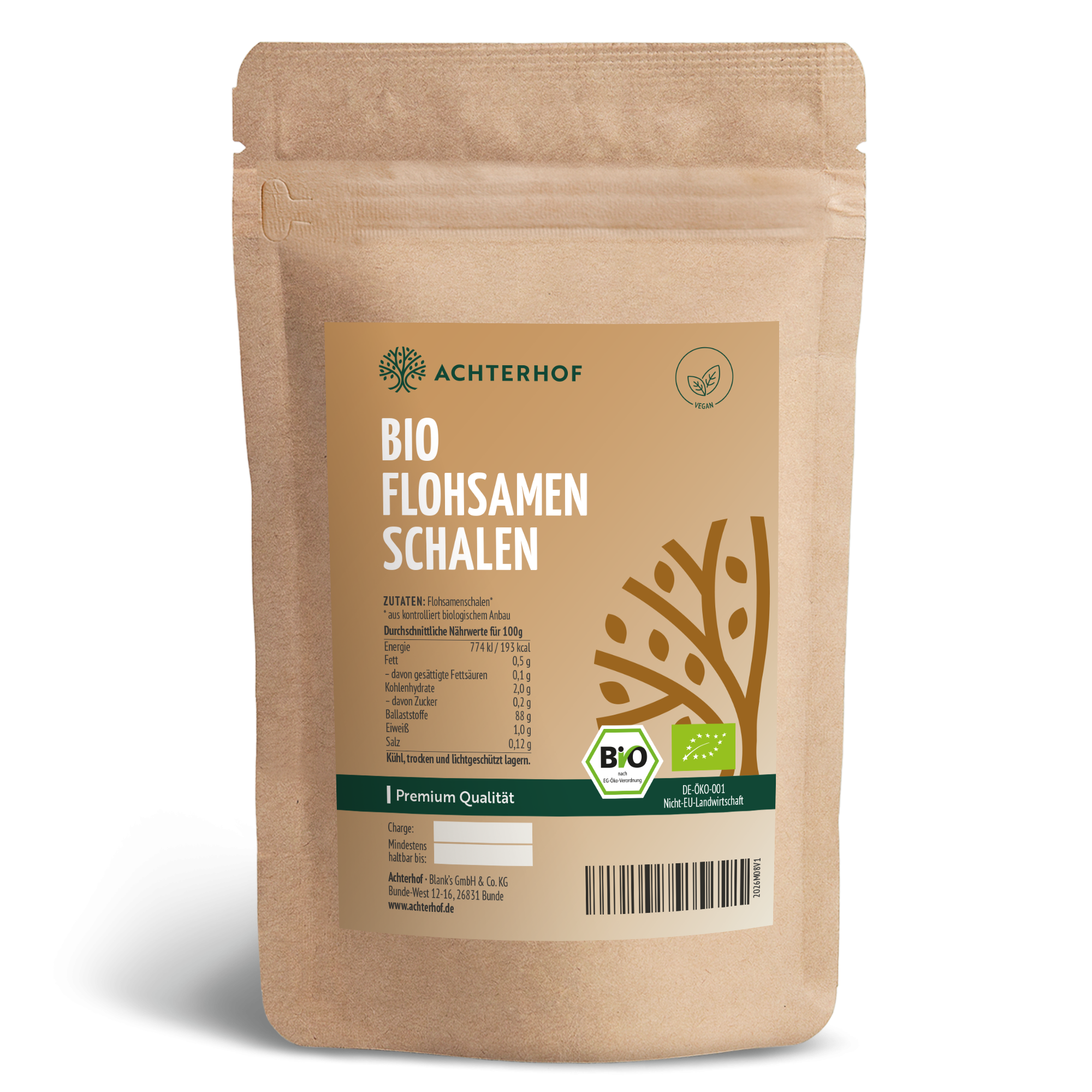 Flohsamenschalen Bio (500g)