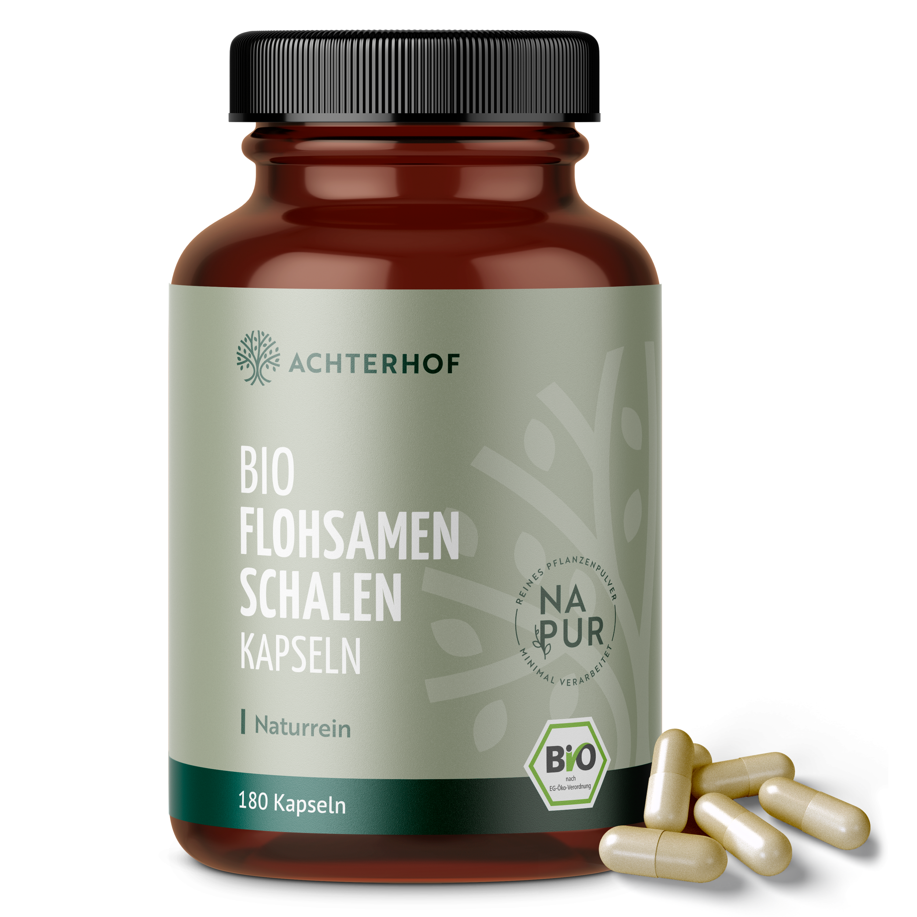 Flohsamenschalen Kapseln Bio (180 Kapseln)