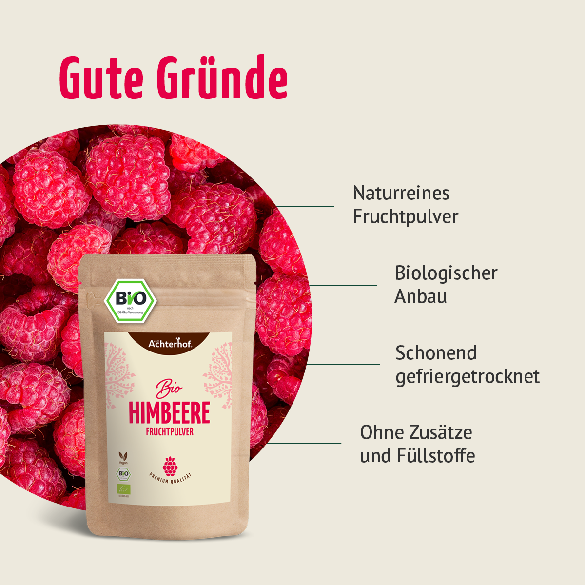 Bio Himbeere Fruchtpulver (100g)