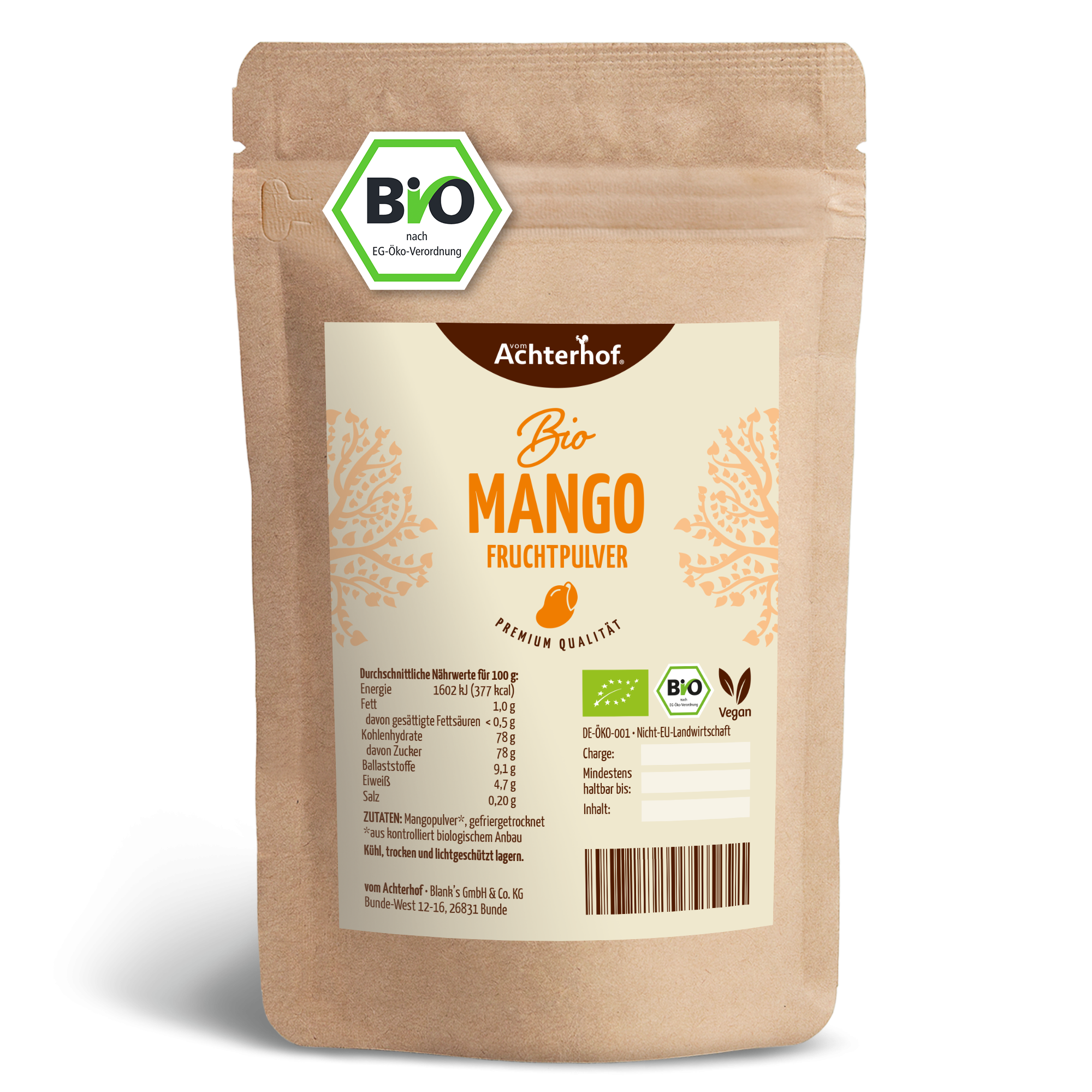 Bio Mango Fruchtpulver (100g)