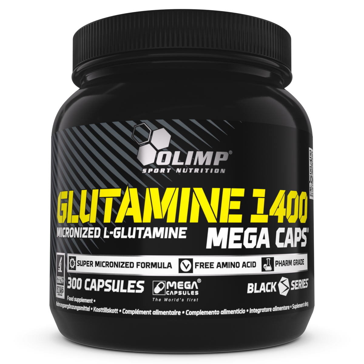 Glutamine Mega Caps 1400 (300 Kapseln)