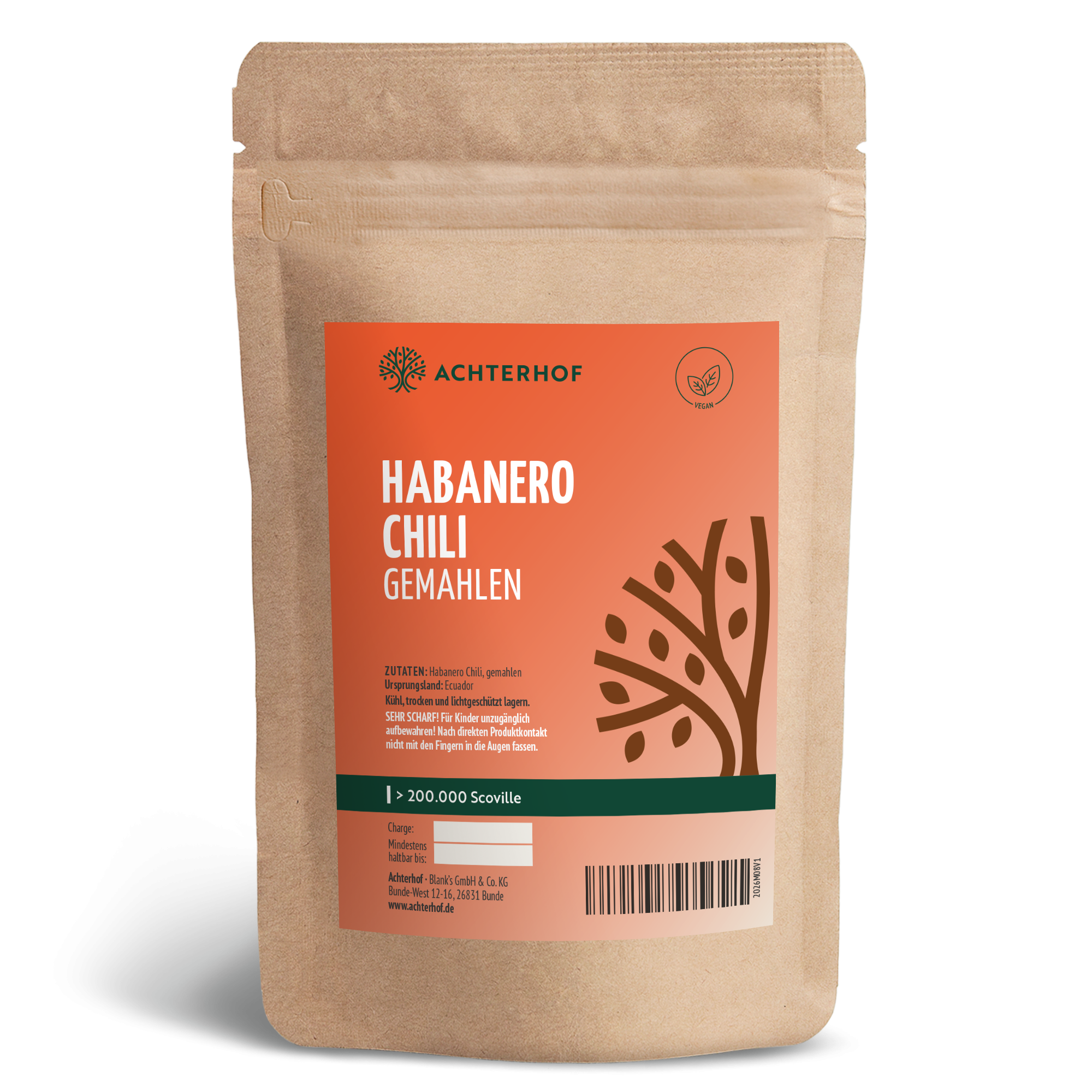 Habanero Chili gemahlen (50g)